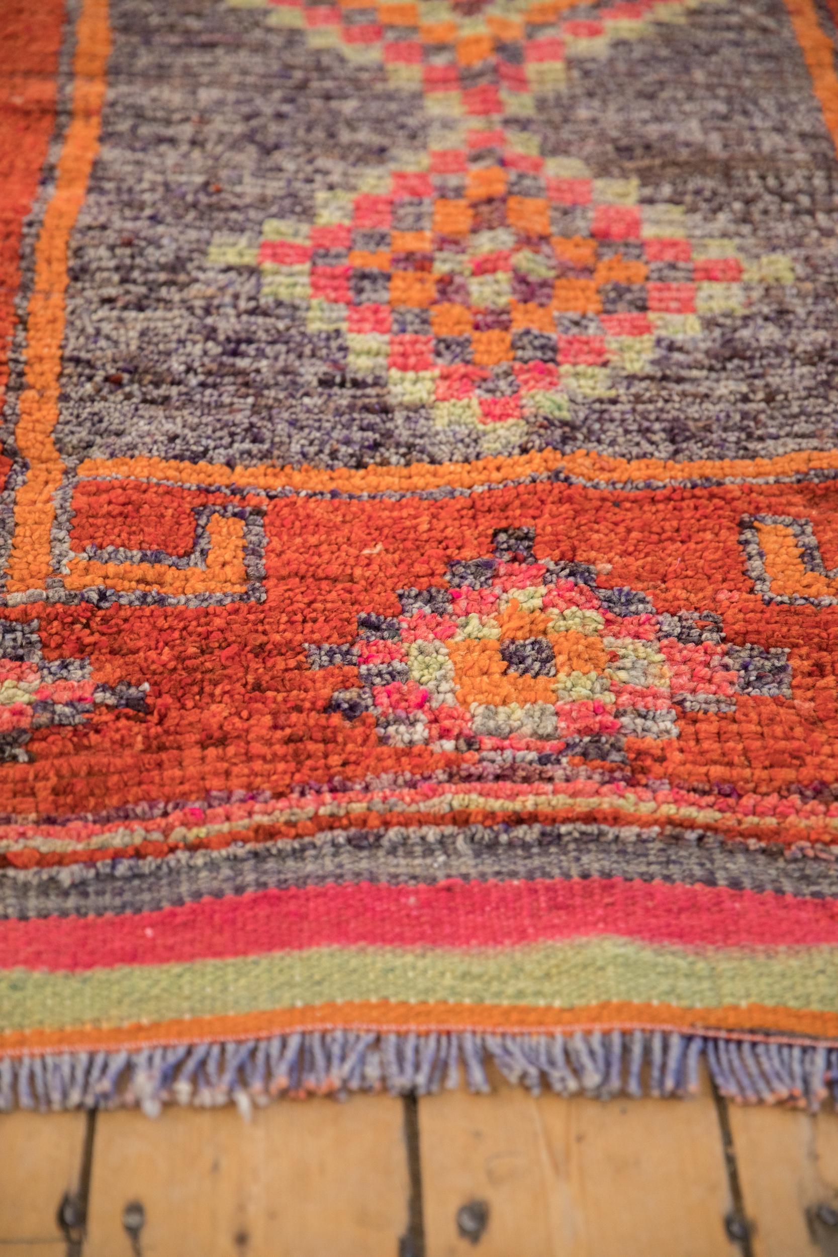 Wool Vintage Distressed Kurd Rug Runner For Sale