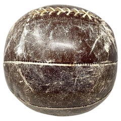 Vintage Distressed Leather Medicine Ball