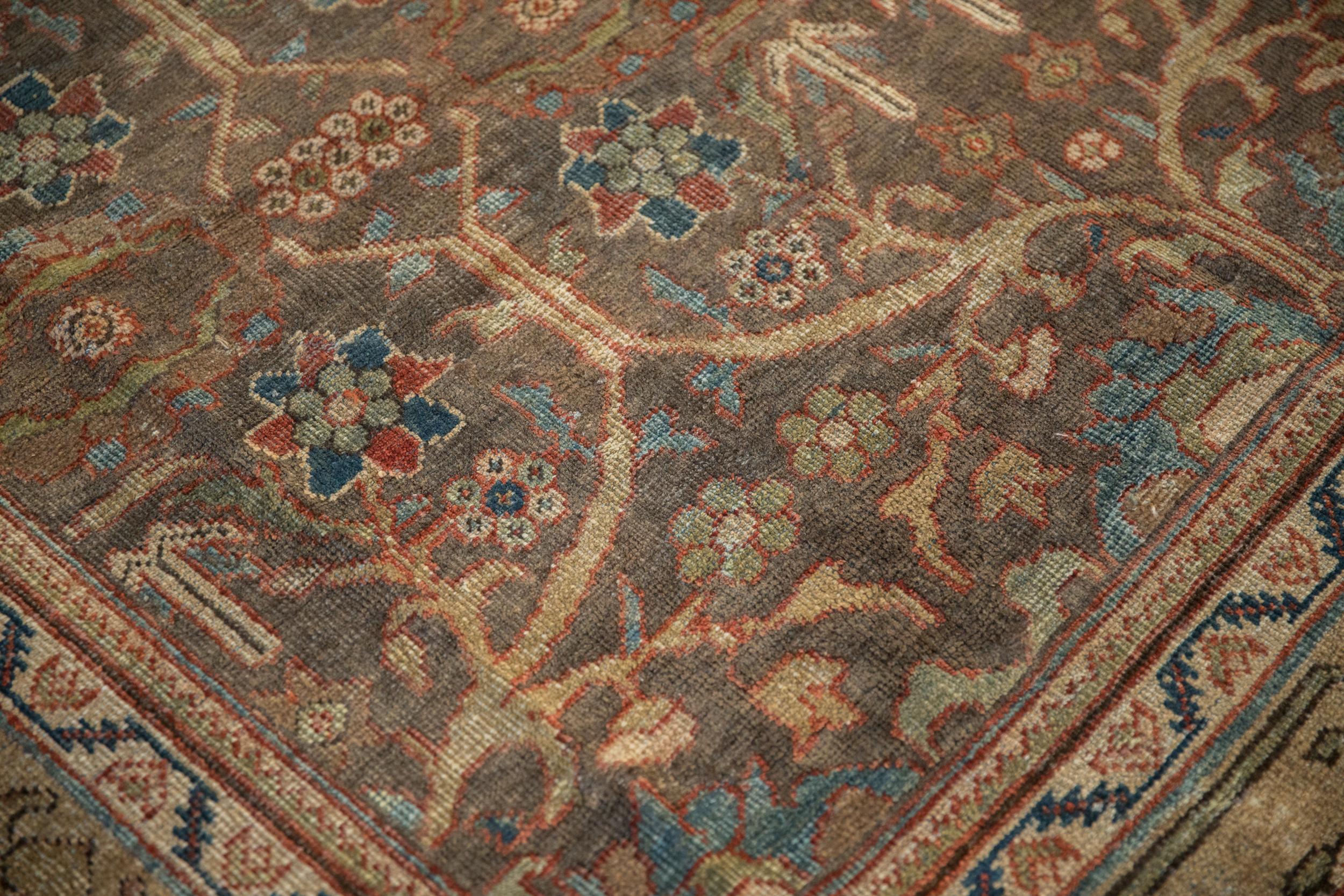 Mid-20th Century Vintage Distressed Mahal Carpet For Sale