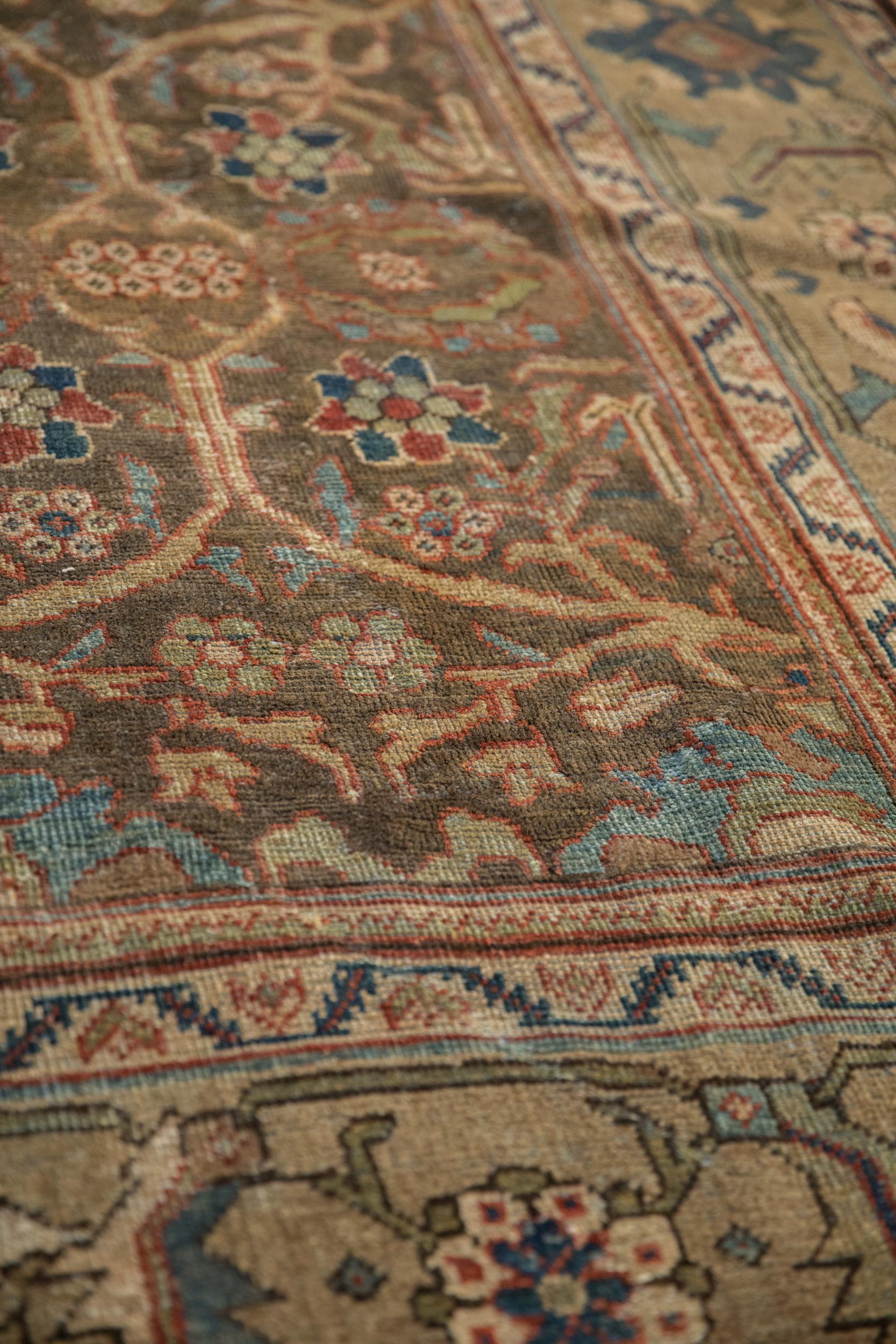 Vintage Distressed Mahal Carpet For Sale 1