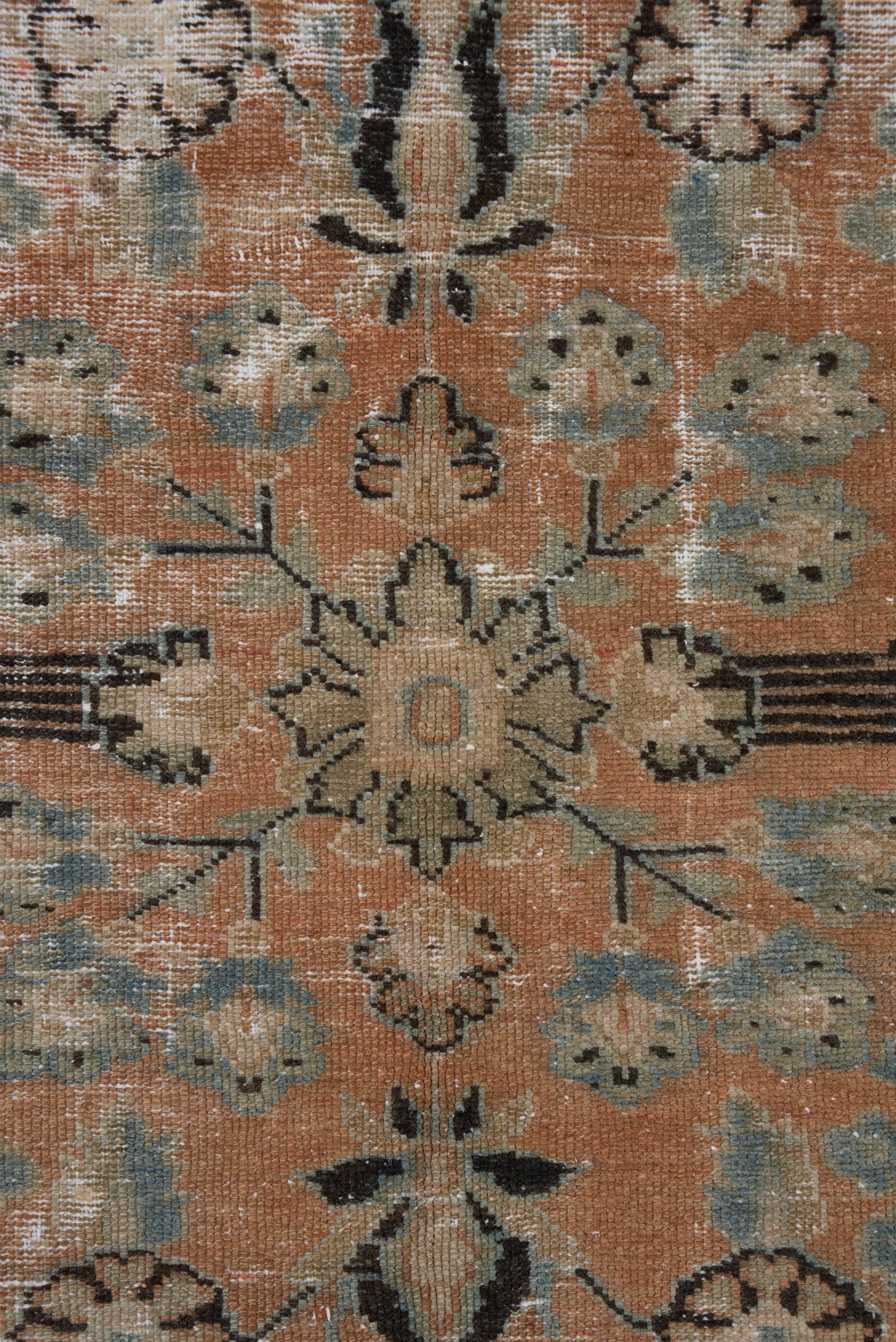 Hand-Knotted Vintage Distressed Mahal Rug