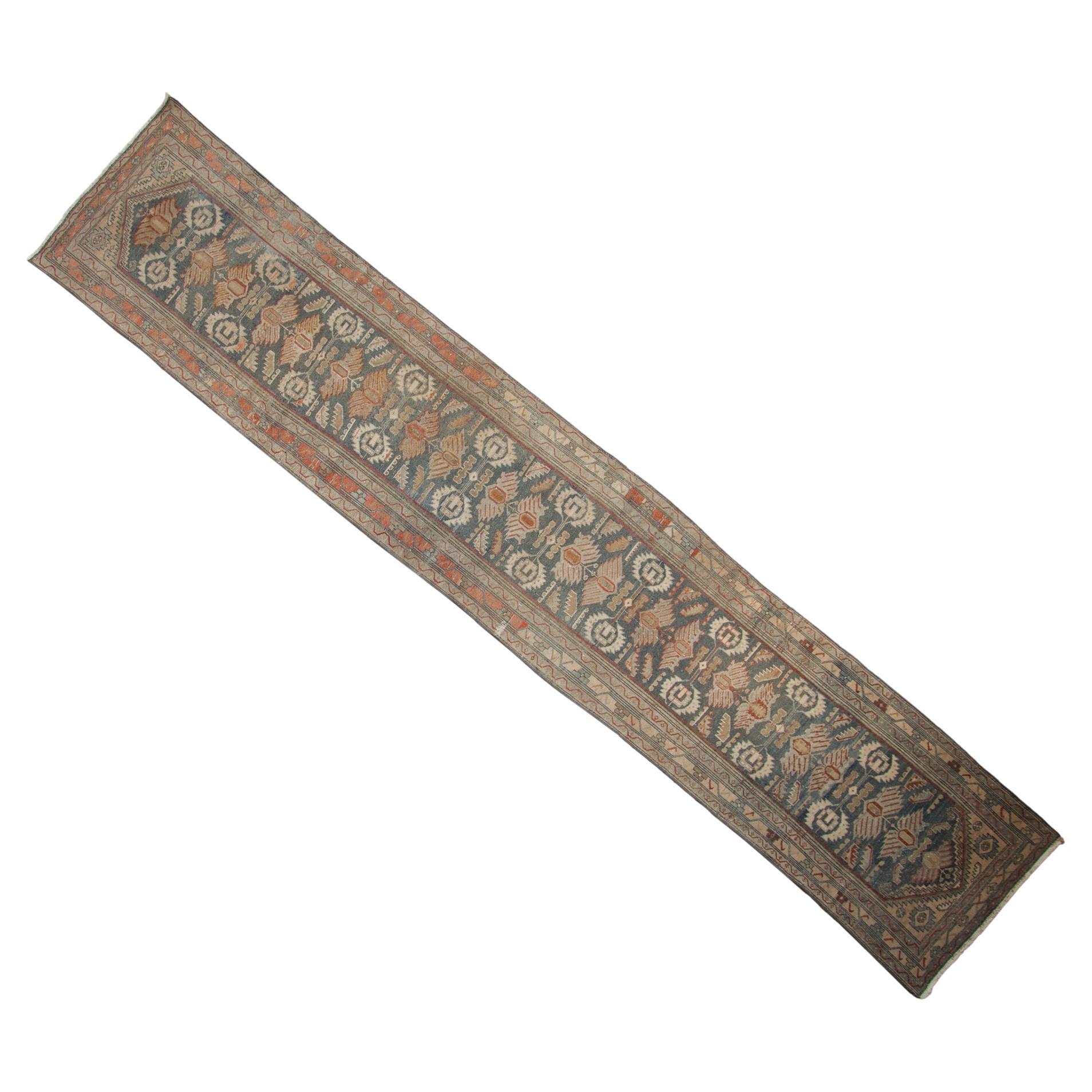 Vintage Distressed Malayer Rug Runner