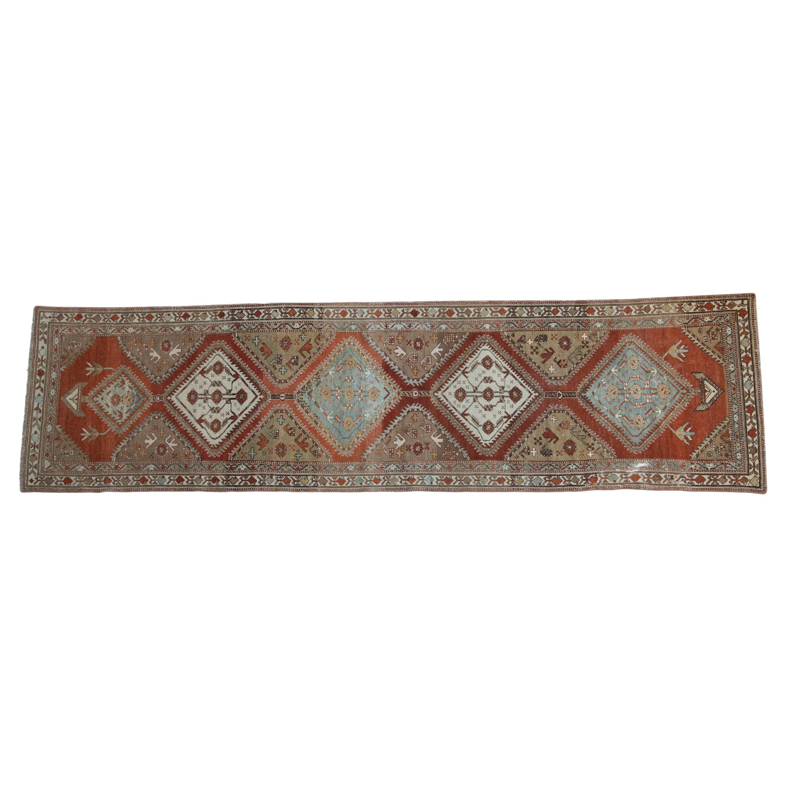 Vintage Distressed Malayer Rug Runner