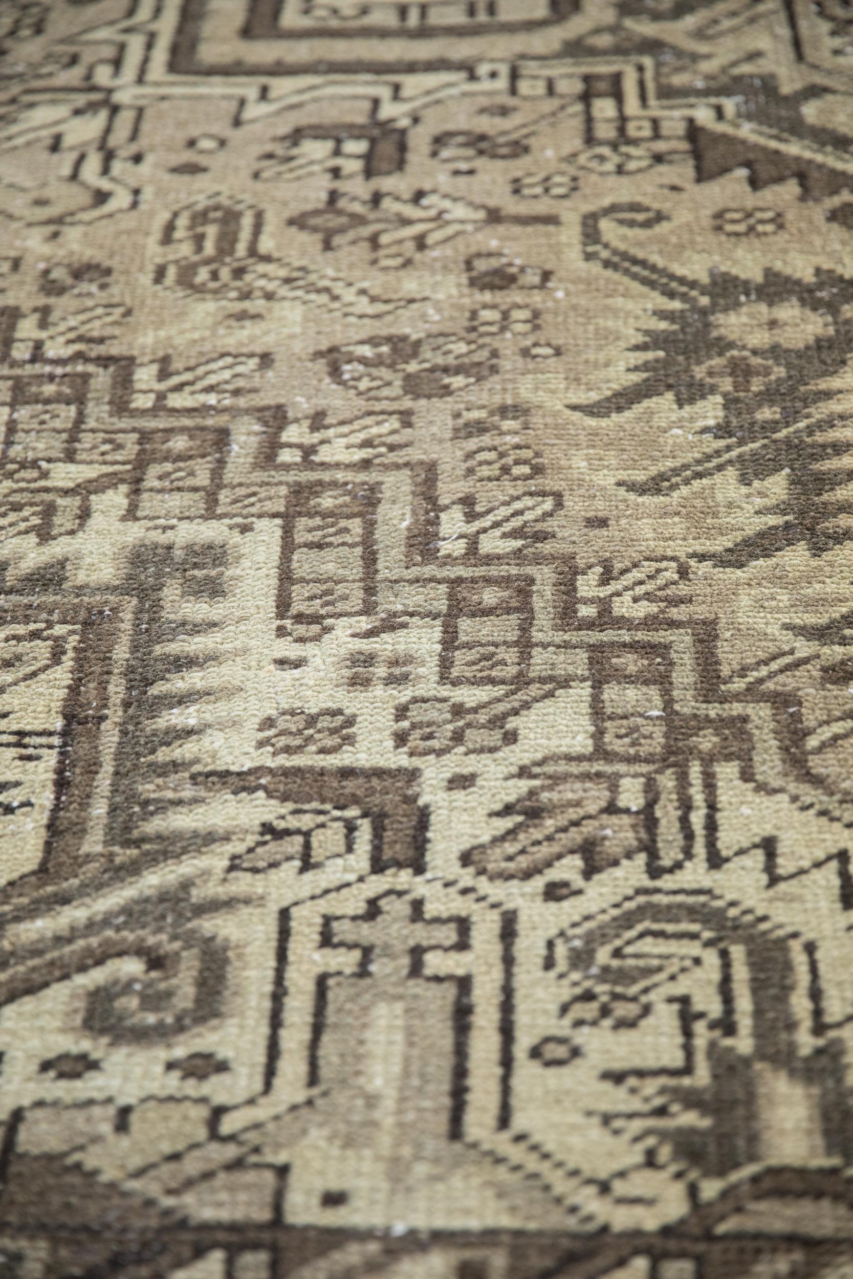 Vintage Distressed Mehrivan Square Carpet For Sale 2