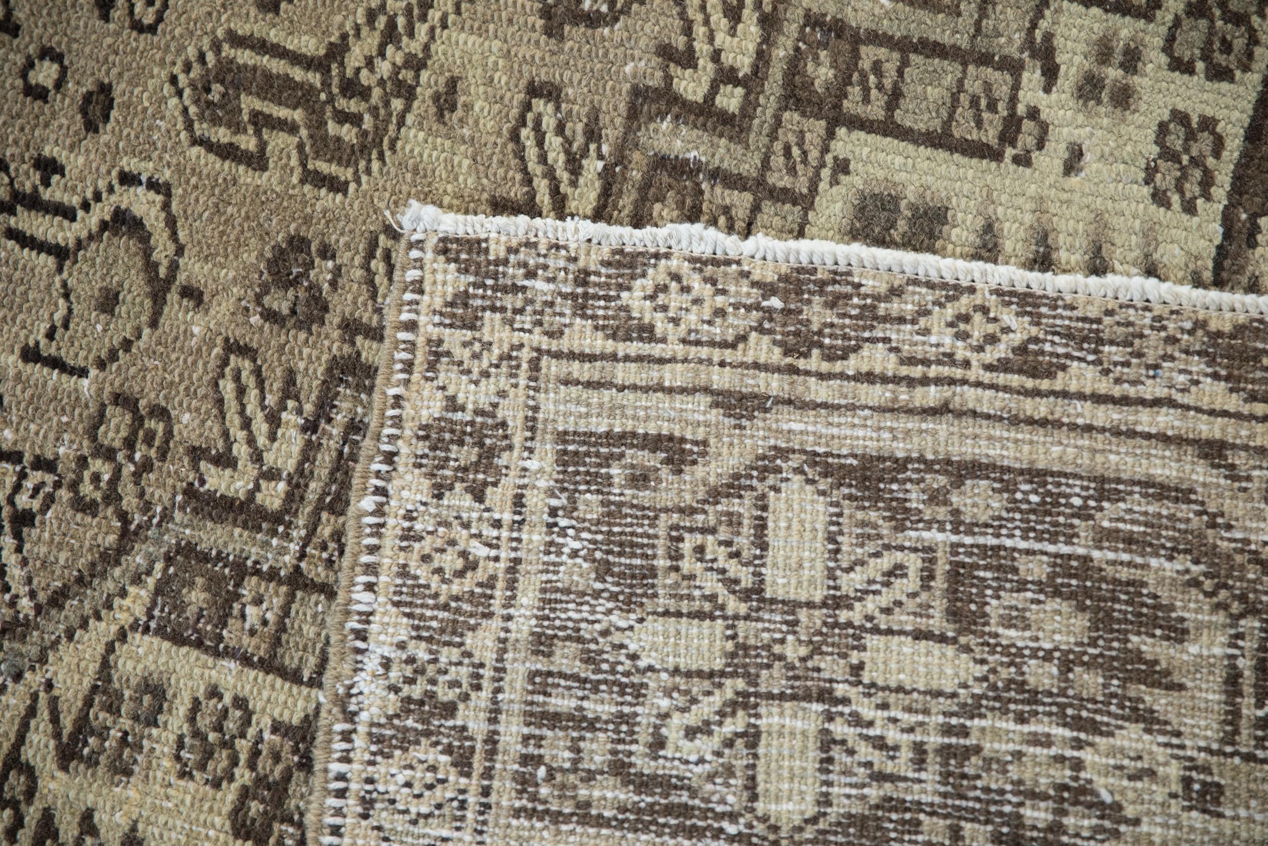 Vintage Distressed Mehrivan Square Carpet For Sale 5