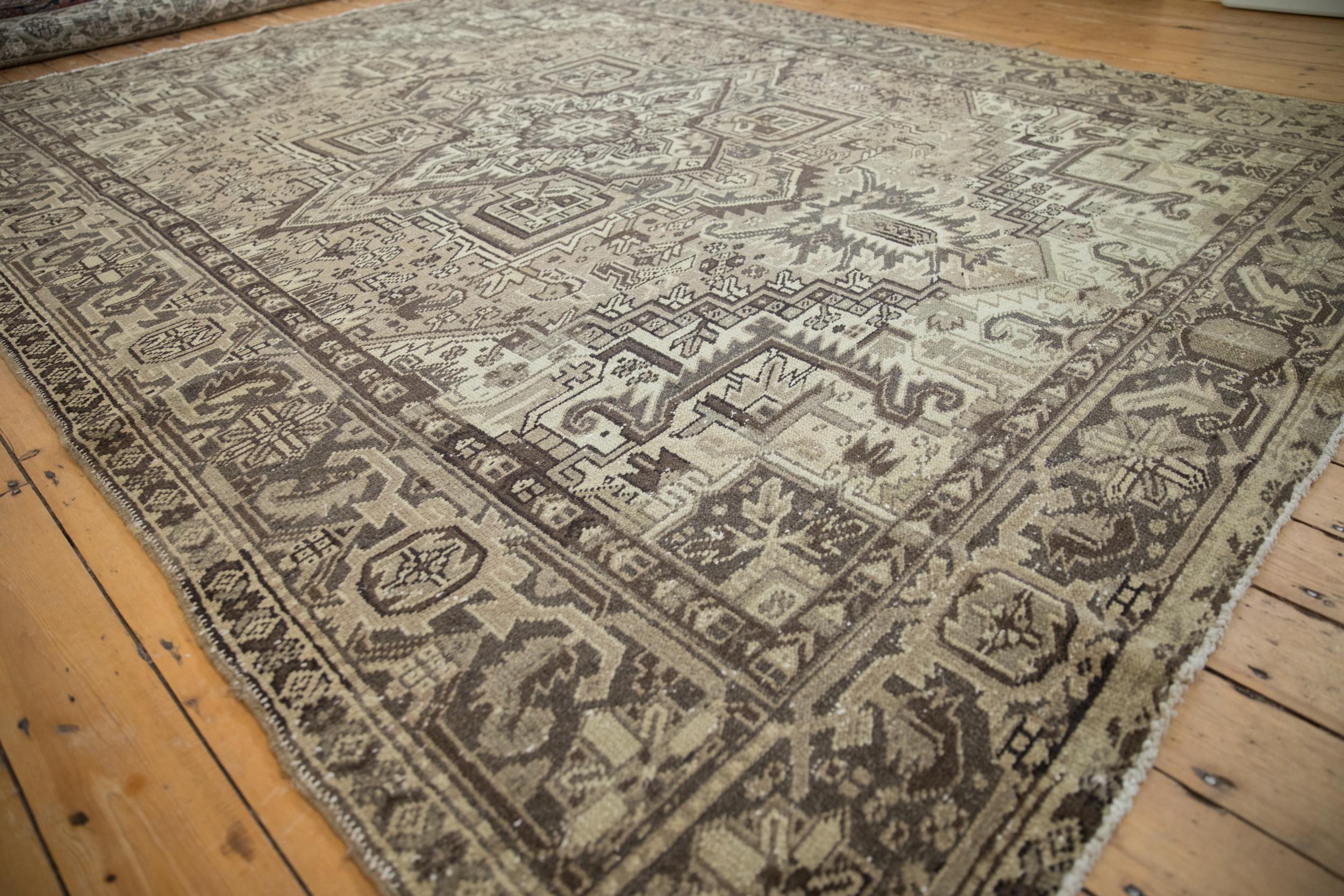 Persian Vintage Distressed Mehrivan Square Carpet For Sale