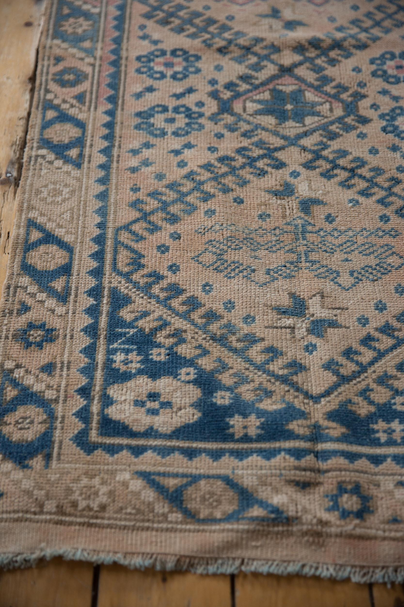 Turkish Vintage Distressed Melas Rug Runner For Sale