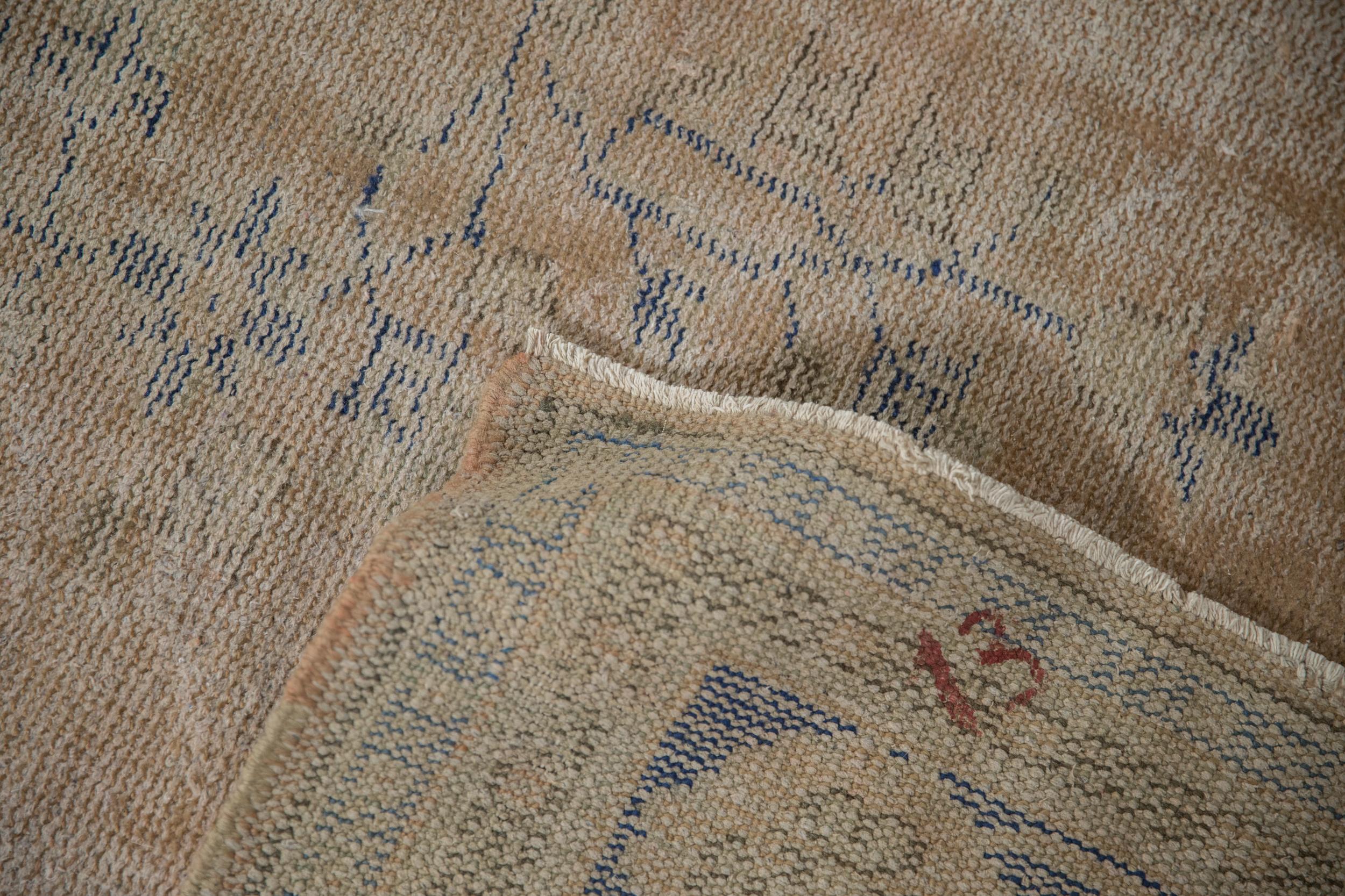 Vintage Distressed Oushak Carpet 3