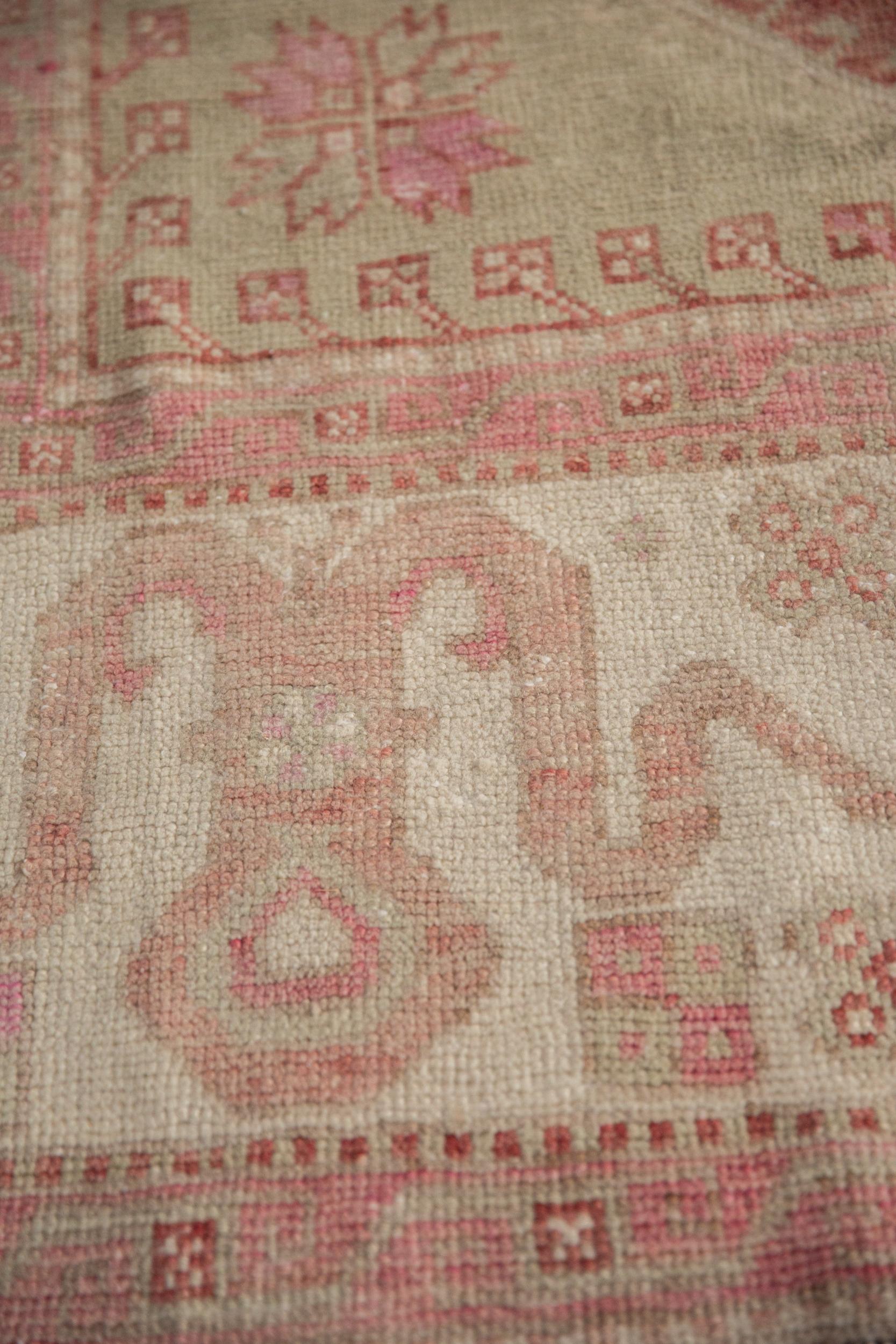 Vintage Distressed Oushak Carpet For Sale 4