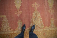 Vintage Distressed Oushak Carpet