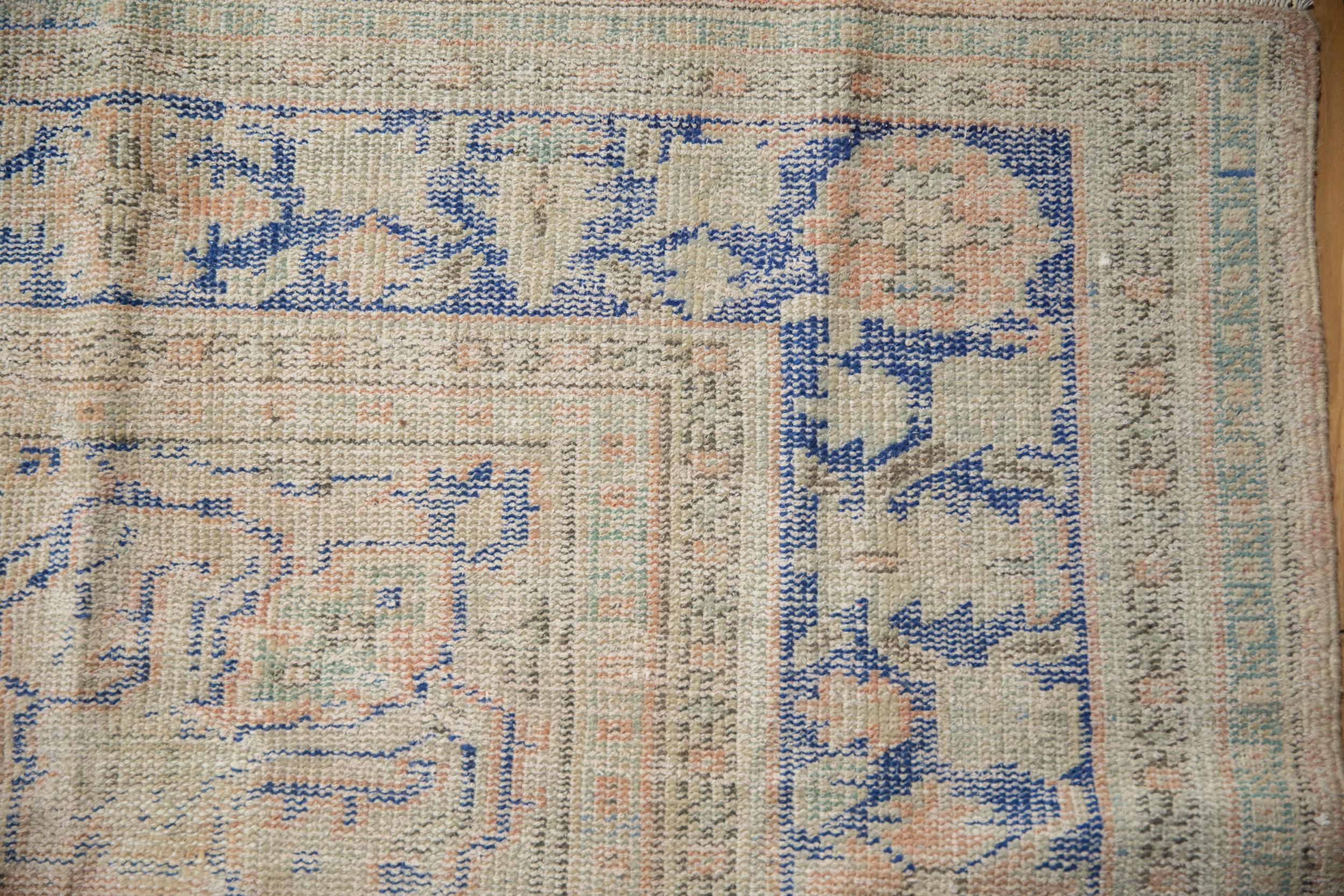 Turkish Vintage Distressed Oushak Carpet
