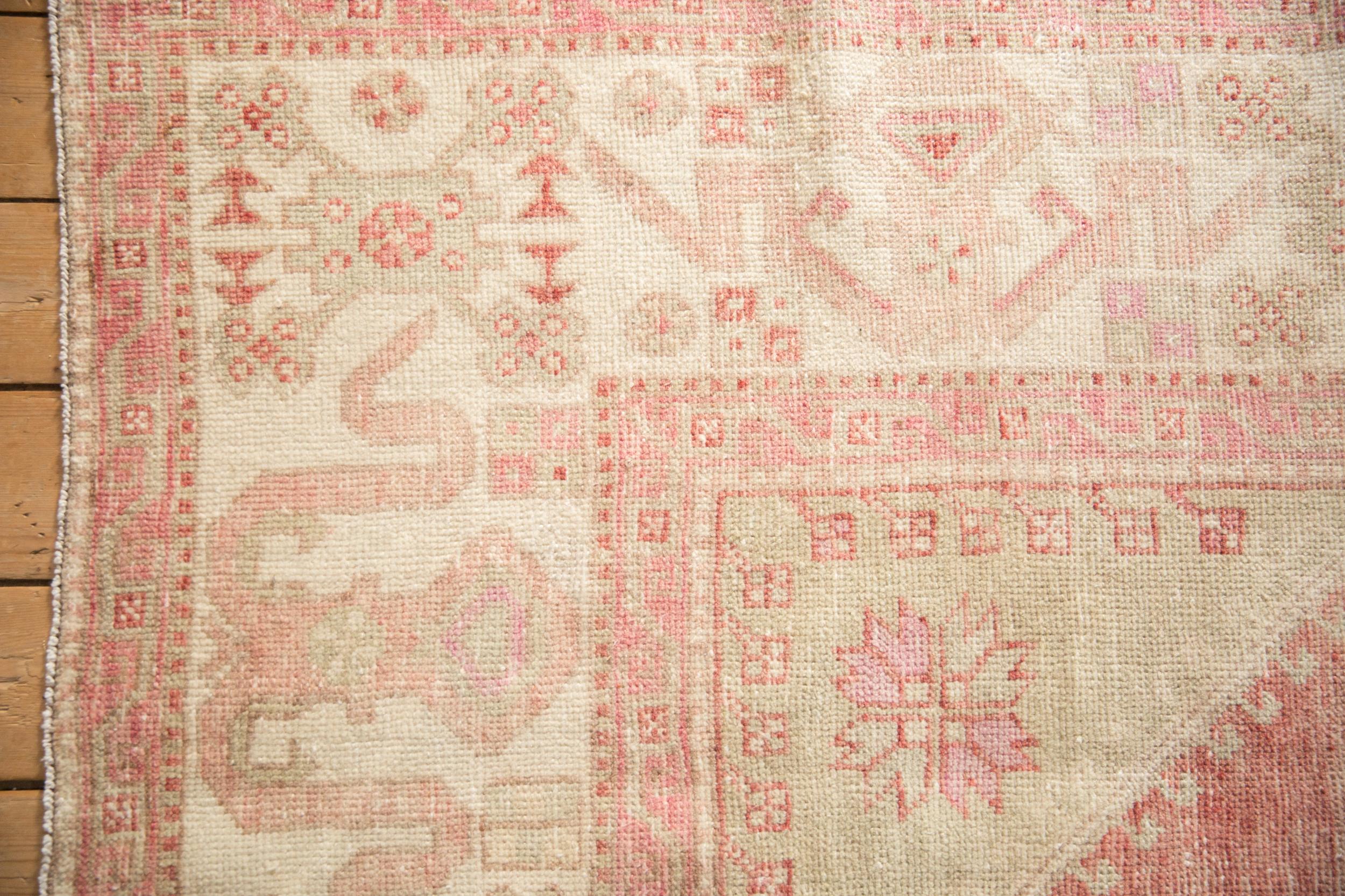 Turkish Vintage Distressed Oushak Carpet For Sale