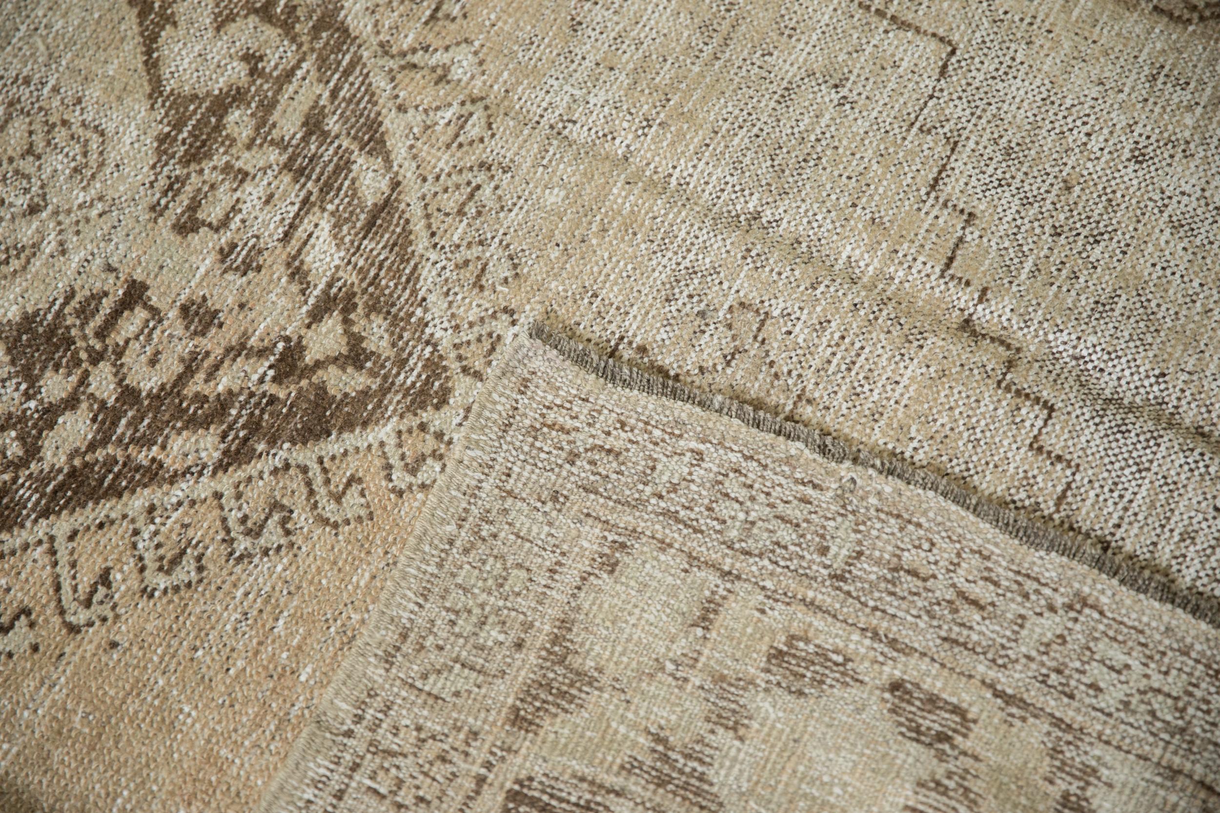 Vintage Distressed Oushak Carpet In Fair Condition For Sale In Katonah, NY