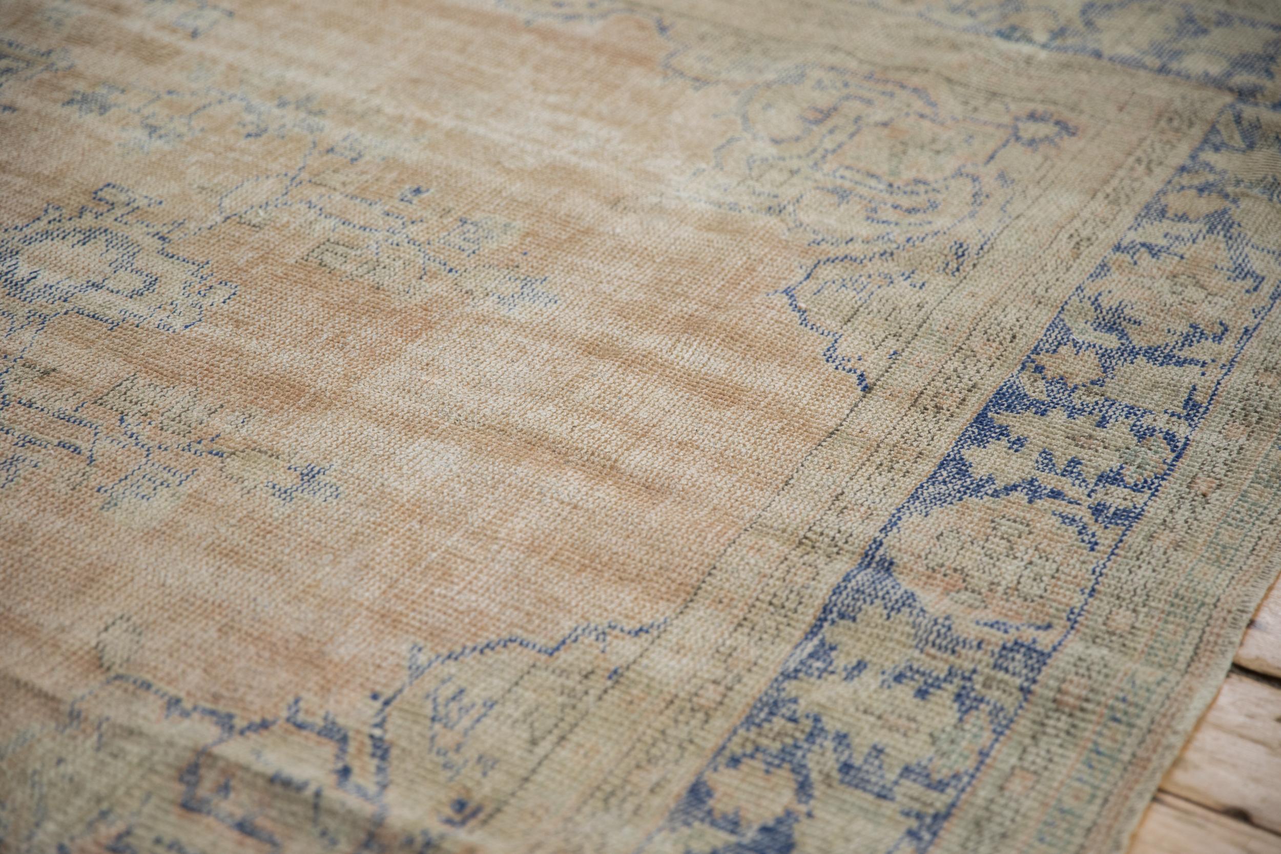 Vintage Distressed Oushak Carpet In Fair Condition For Sale In Katonah, NY