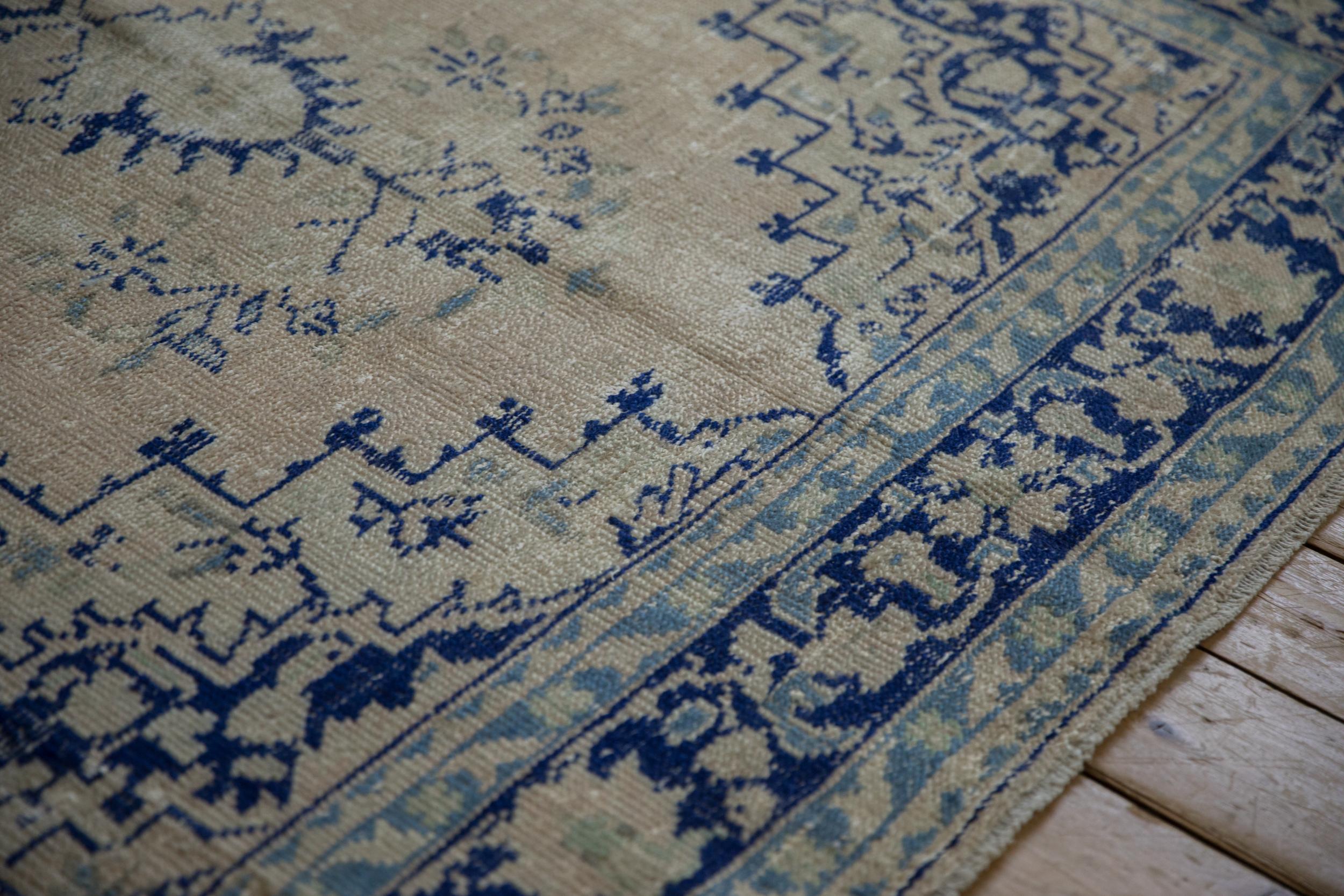 Vintage Distressed Oushak Carpet In Fair Condition For Sale In Katonah, NY