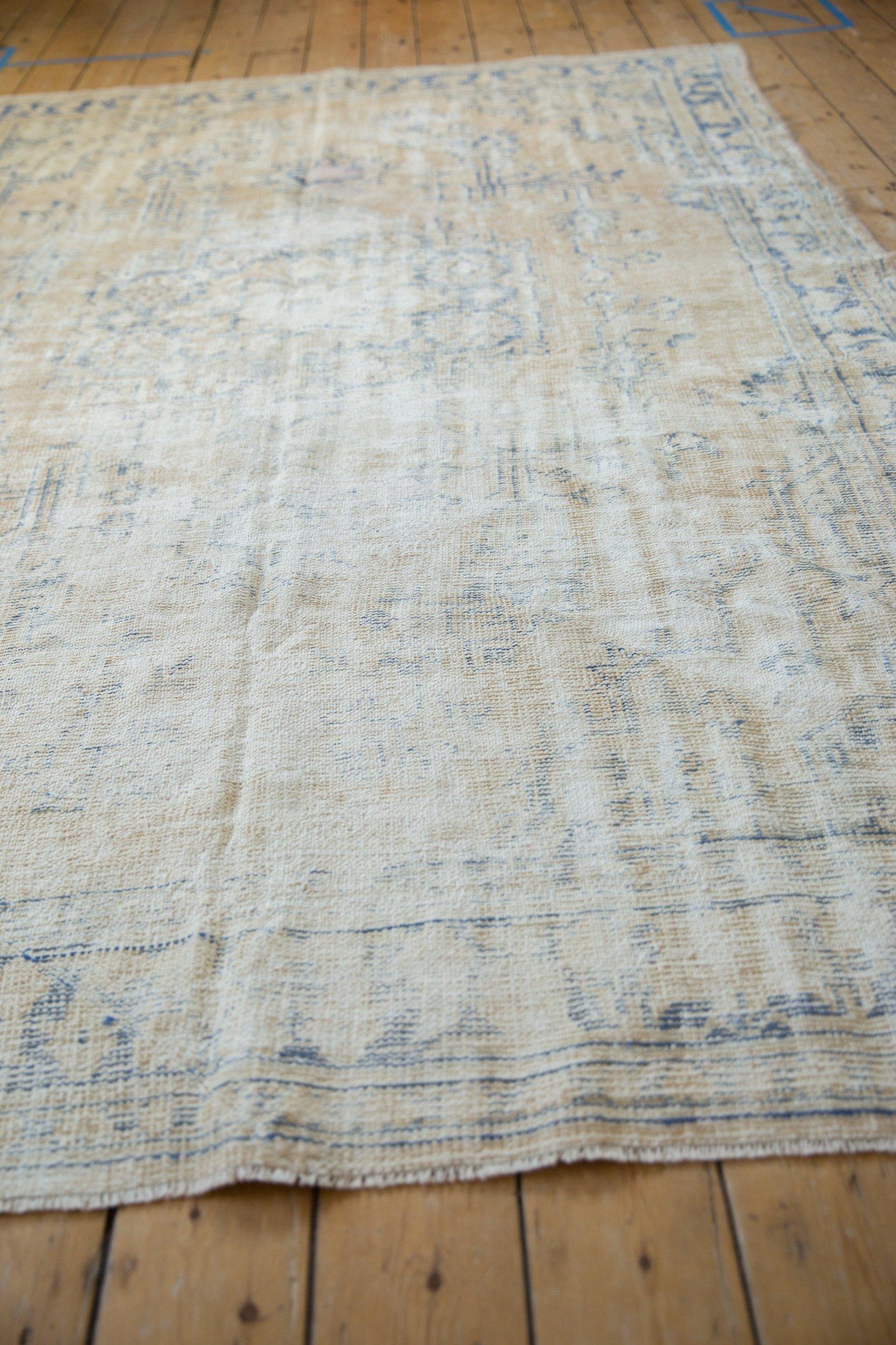 Vintage Distressed Oushak Carpet In Fair Condition For Sale In Katonah, NY