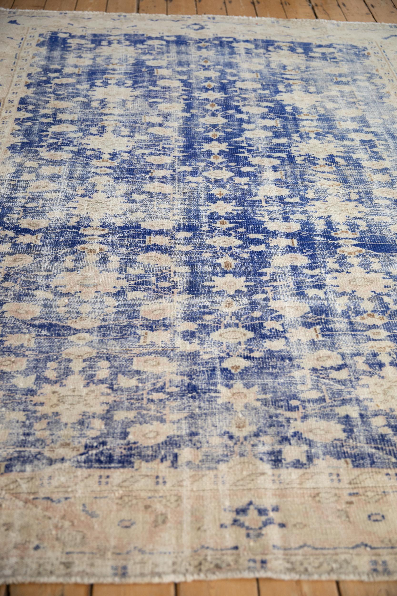 Mid-20th Century Vintage Distressed Oushak Carpet For Sale