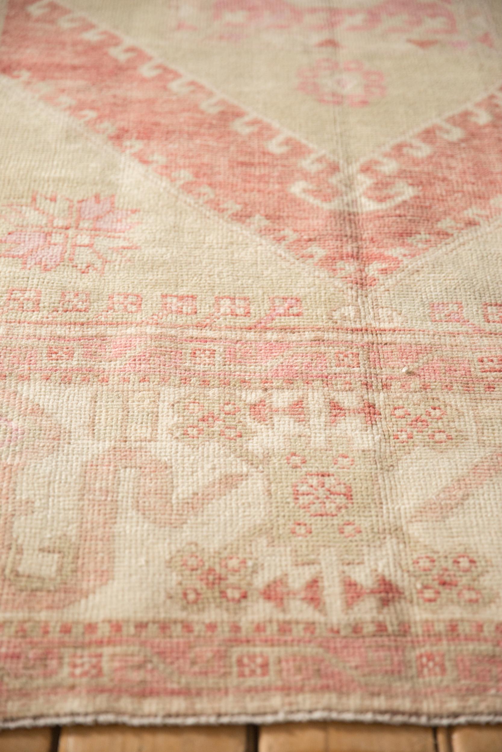 Wool Vintage Distressed Oushak Carpet For Sale