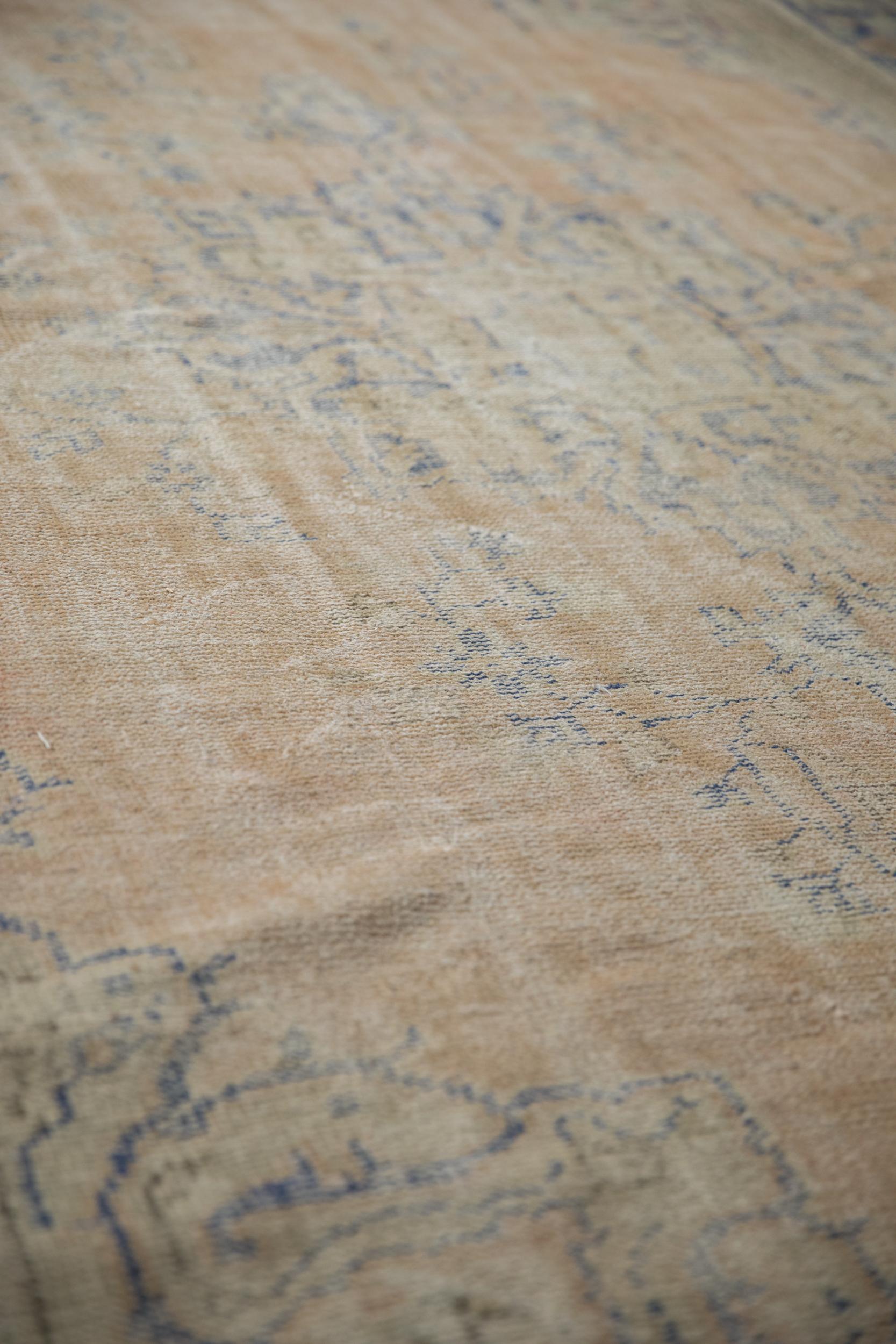 Wool Vintage Distressed Oushak Carpet For Sale