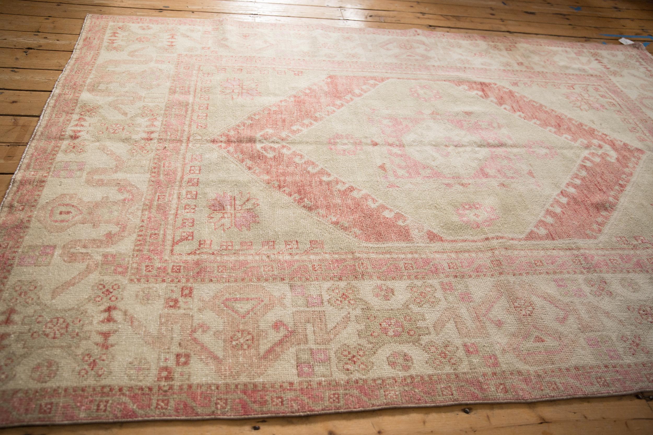 Vintage Distressed Oushak Carpet For Sale 1