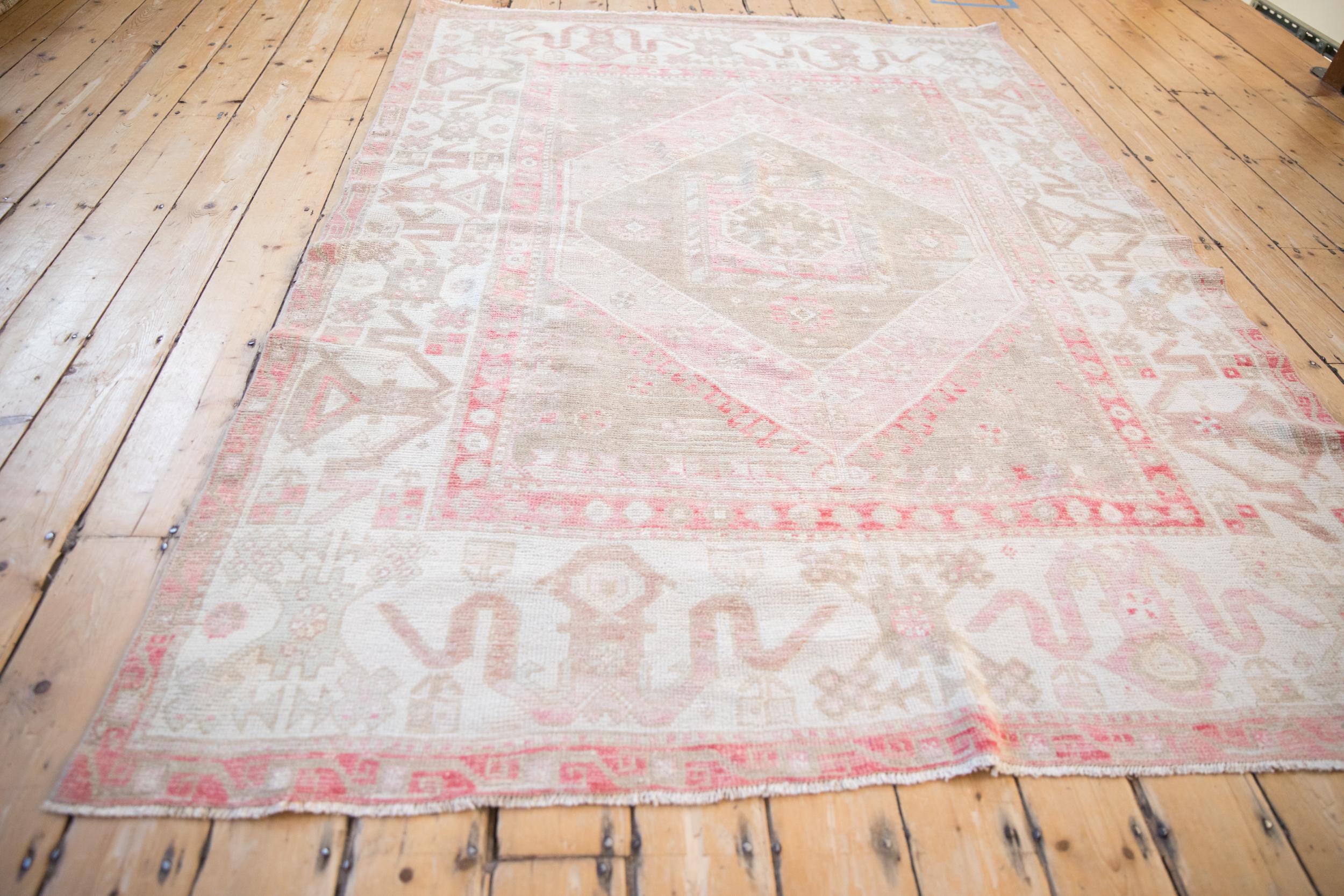 Tappeto Oushak vintage invecchiato in vendita 1