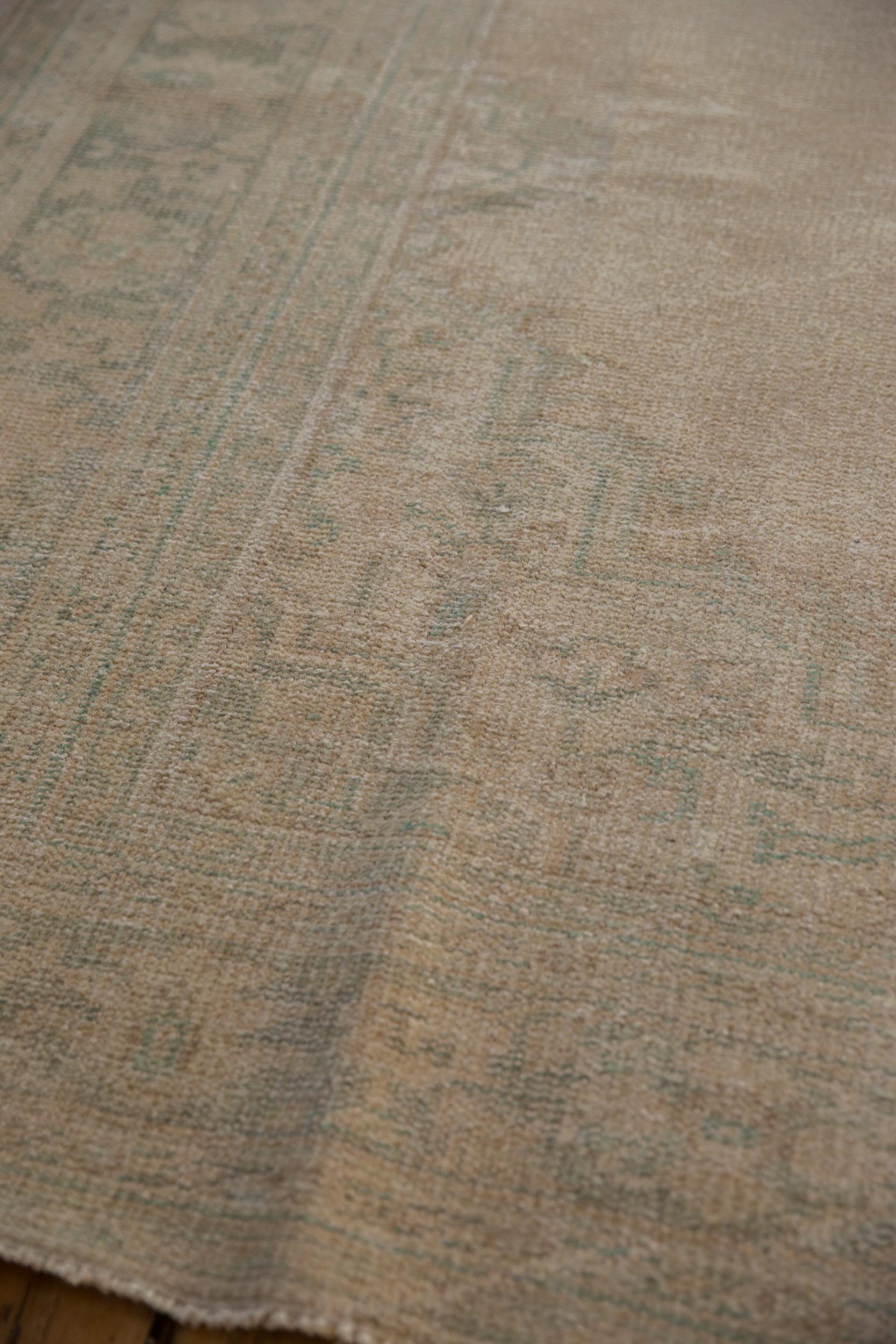 Vintage Distressed Oushak Carpet For Sale 2