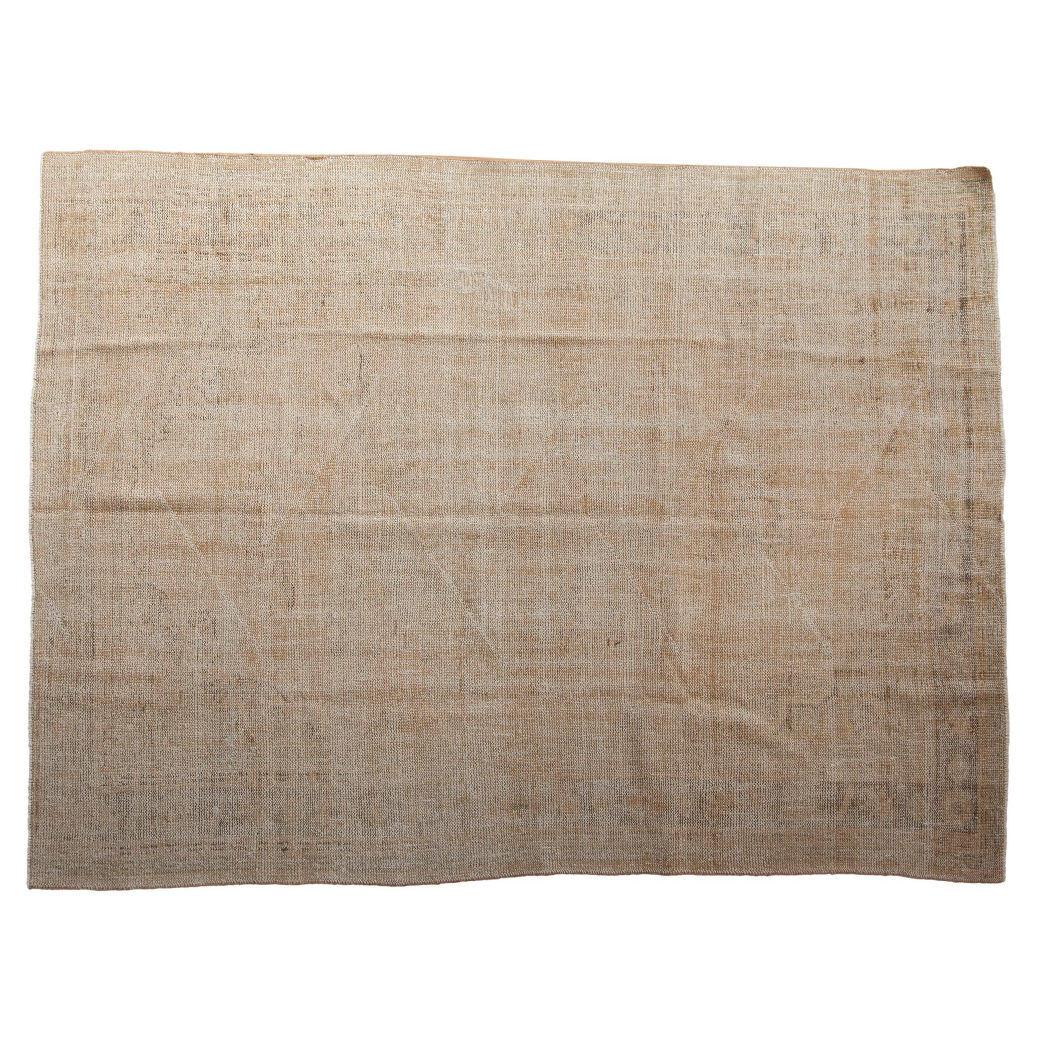 Vintage Distressed Oushak Teppich