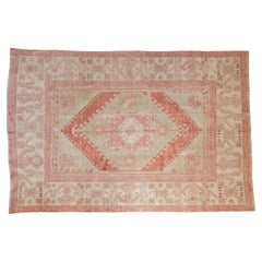 Vintage Distressed Oushak Carpet