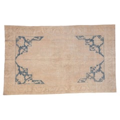 Vintage Distressed Oushak Carpet