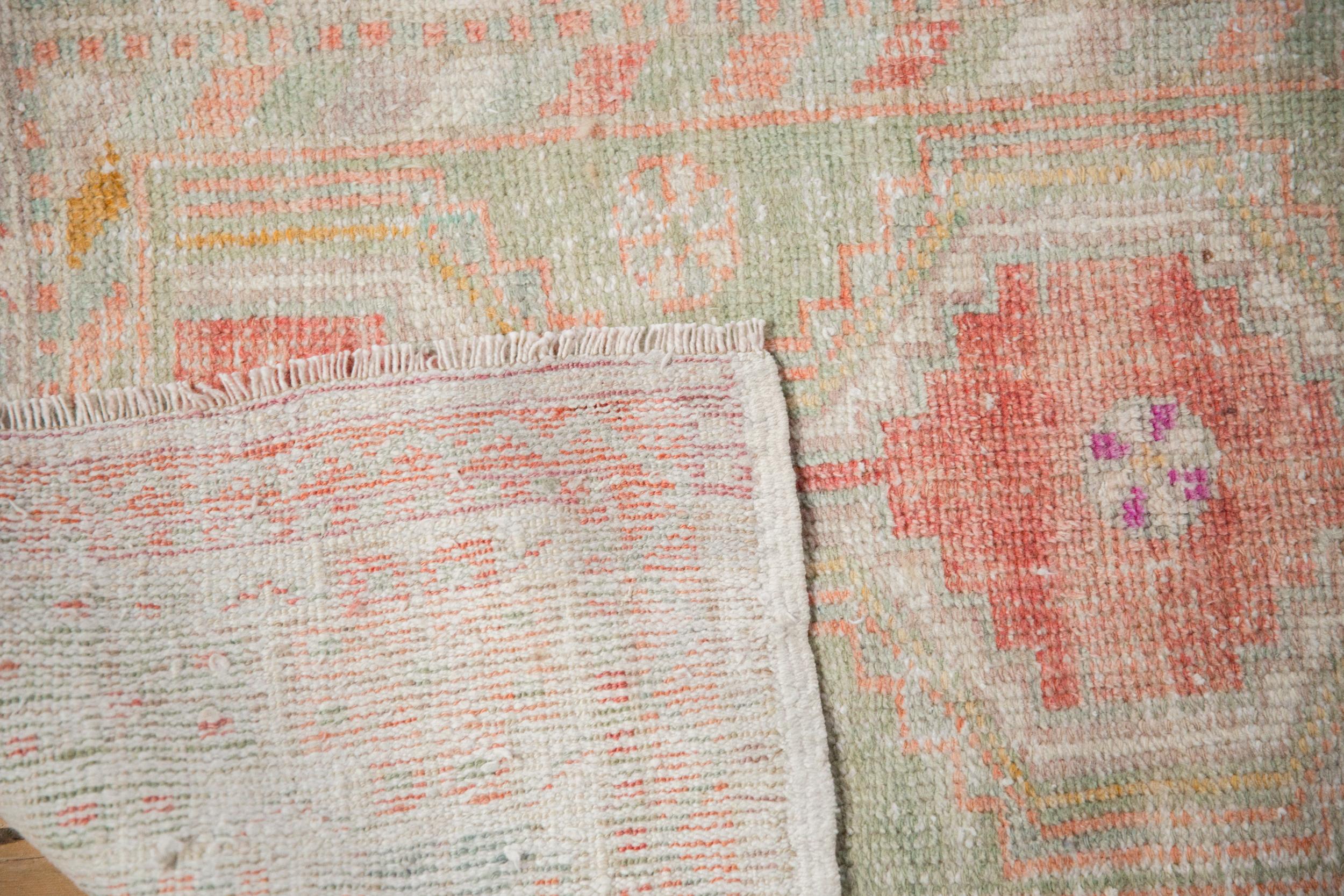 Vintage Distressed Oushak Rug For Sale 3