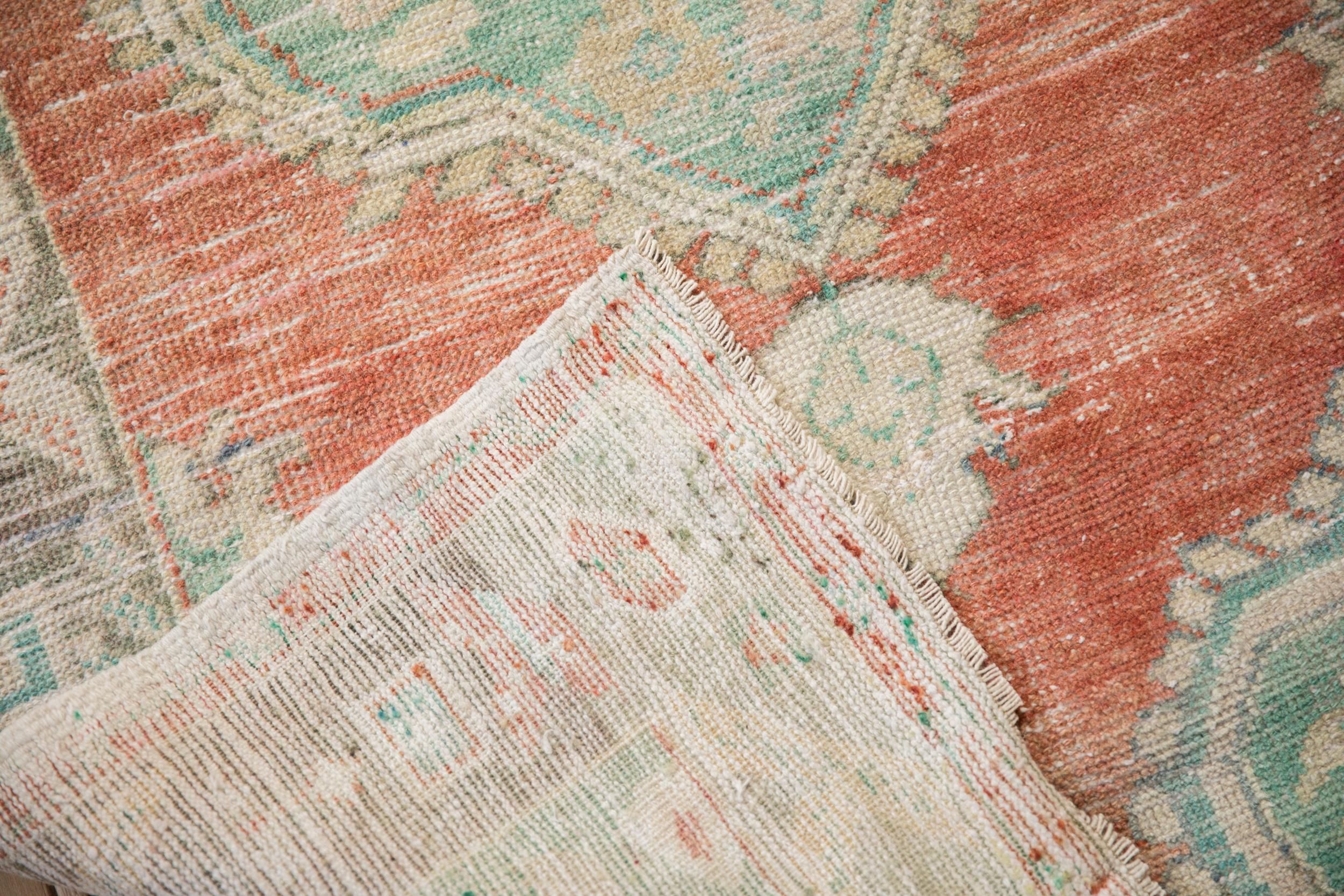 Vintage Distressed Oushak Rug For Sale 4