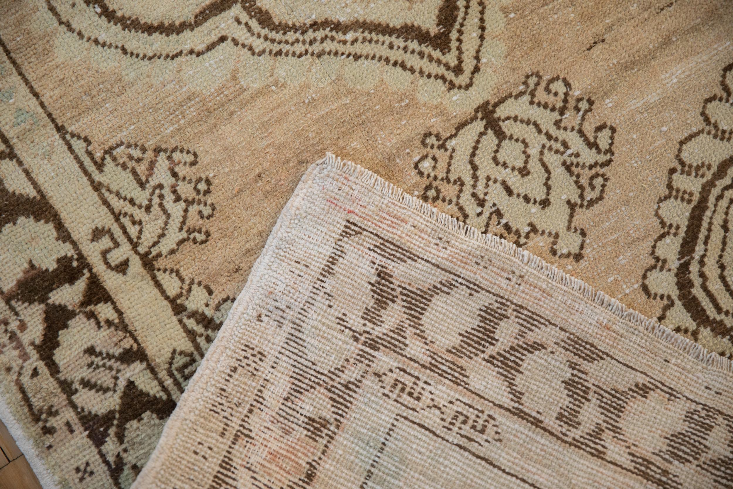 Vintage Distressed Oushak Rug For Sale 5
