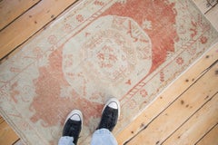 Vintage Distressed Oushak Rug