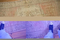 Vintage Distressed Oushak Rug