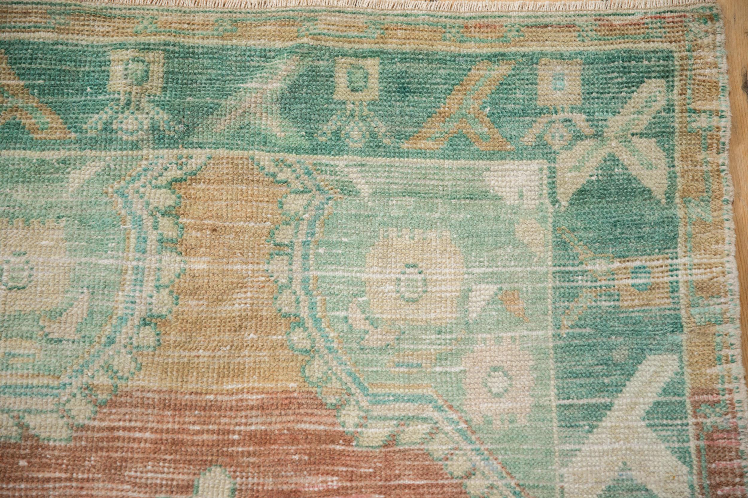 Turkish Vintage Distressed Oushak Rug For Sale
