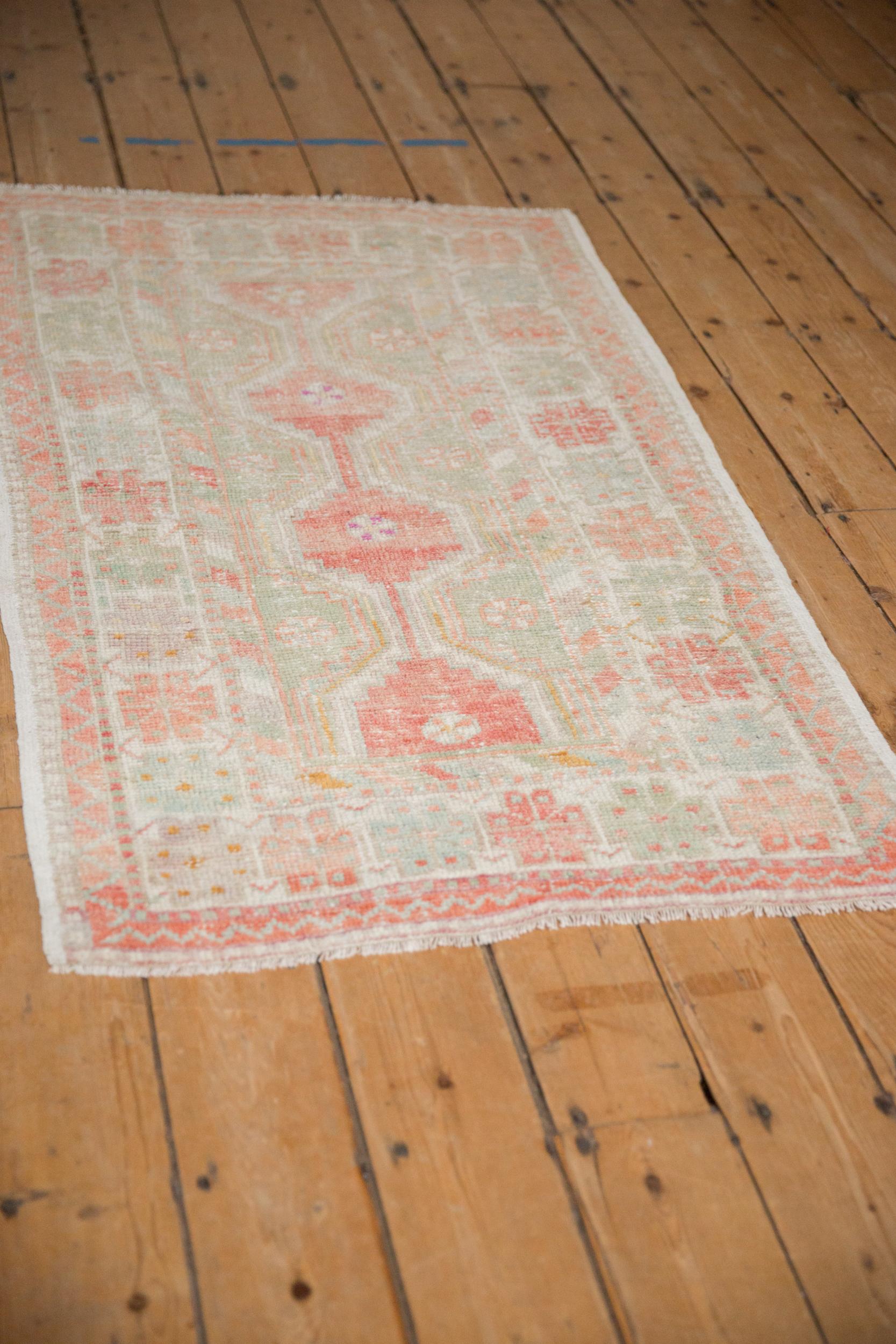 Hand-Knotted Vintage Distressed Oushak Rug For Sale