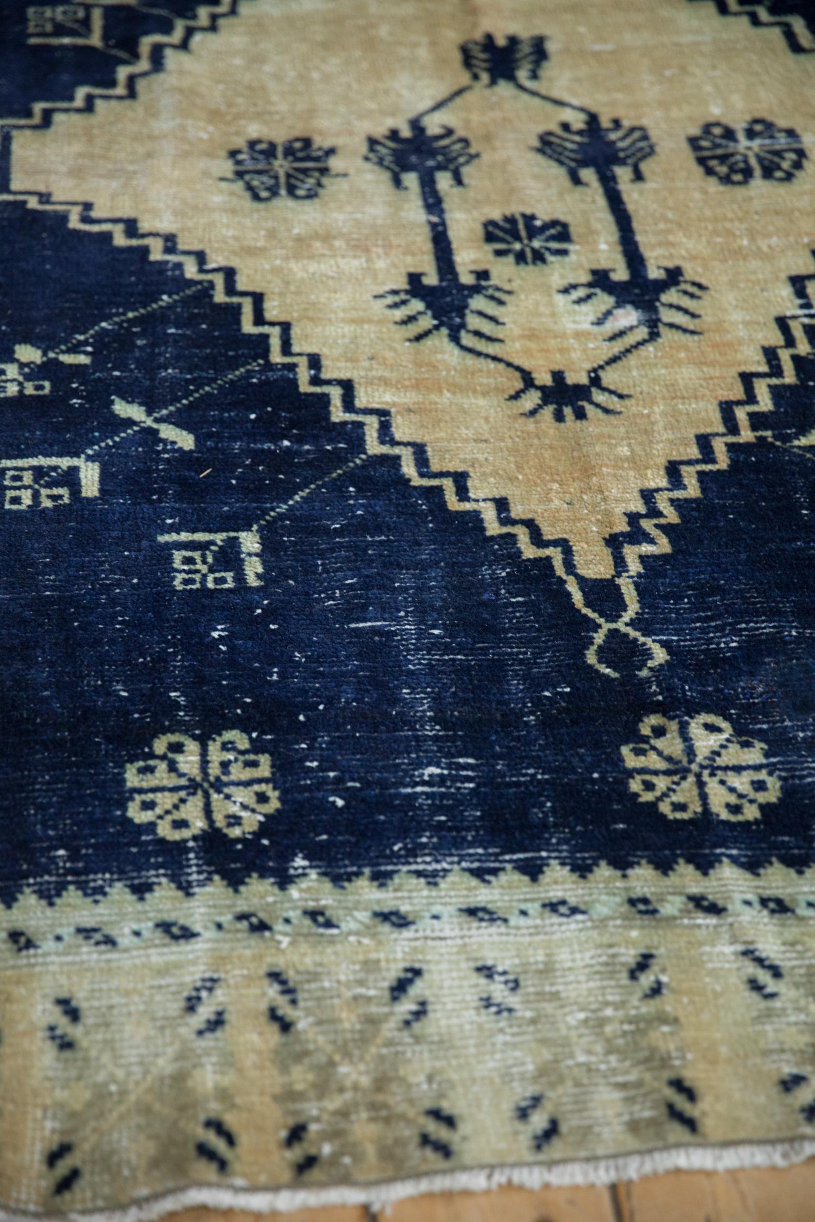 Vintage Distressed Oushak Rug In Fair Condition For Sale In Katonah, NY