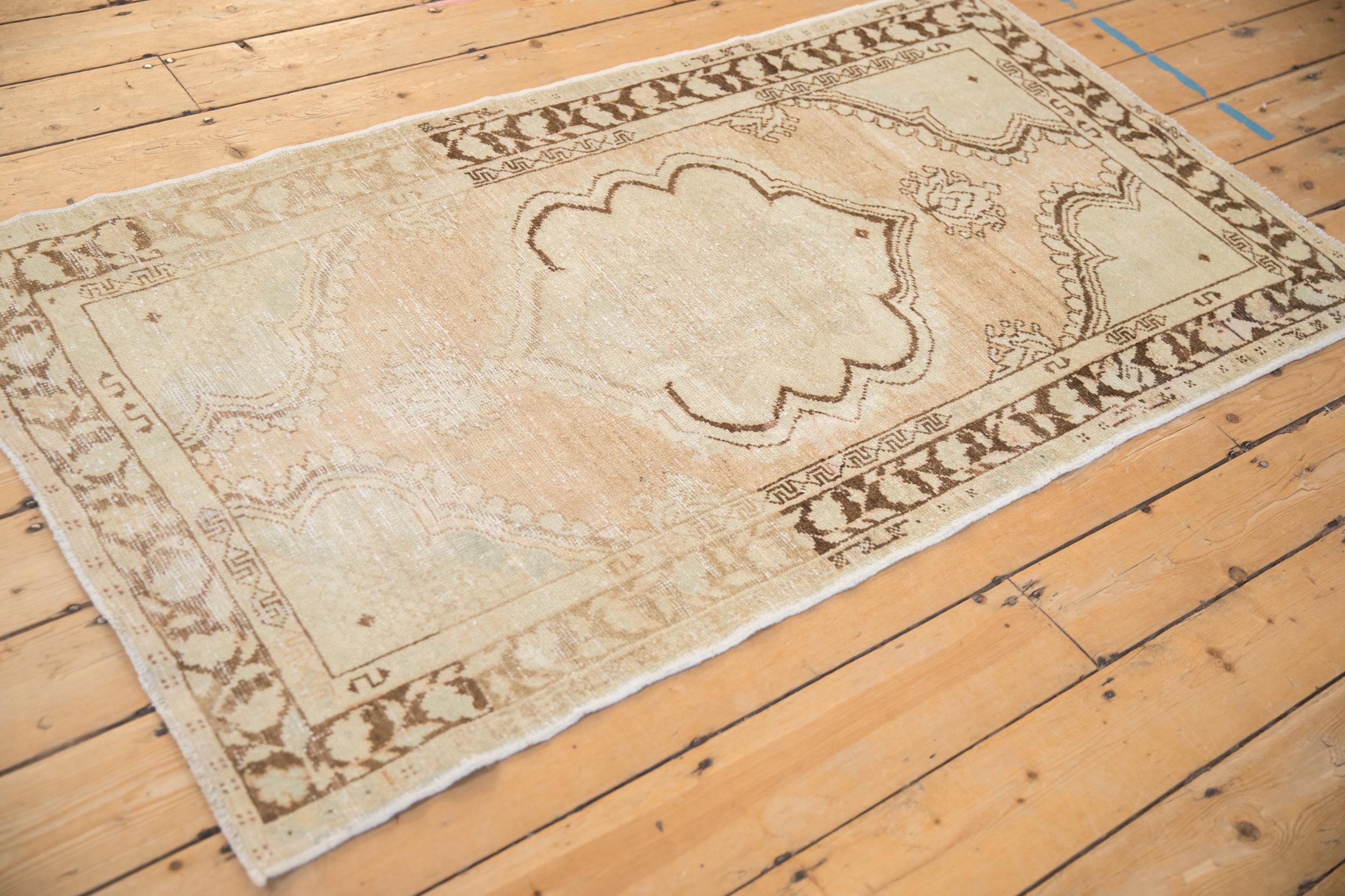 Vintage Distressed Oushak Rug In Fair Condition For Sale In Katonah, NY