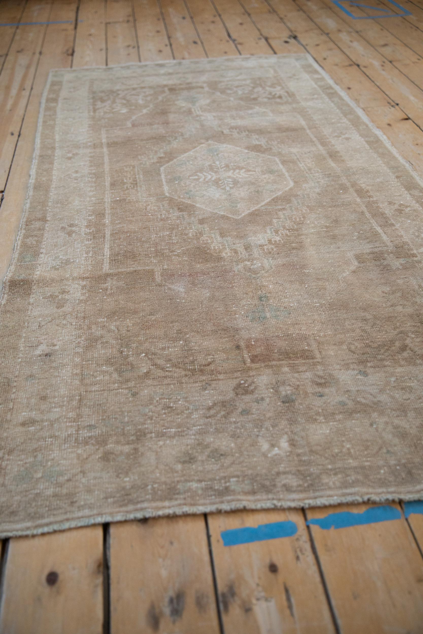 Late 20th Century Vintage Distressed Oushak Rug For Sale