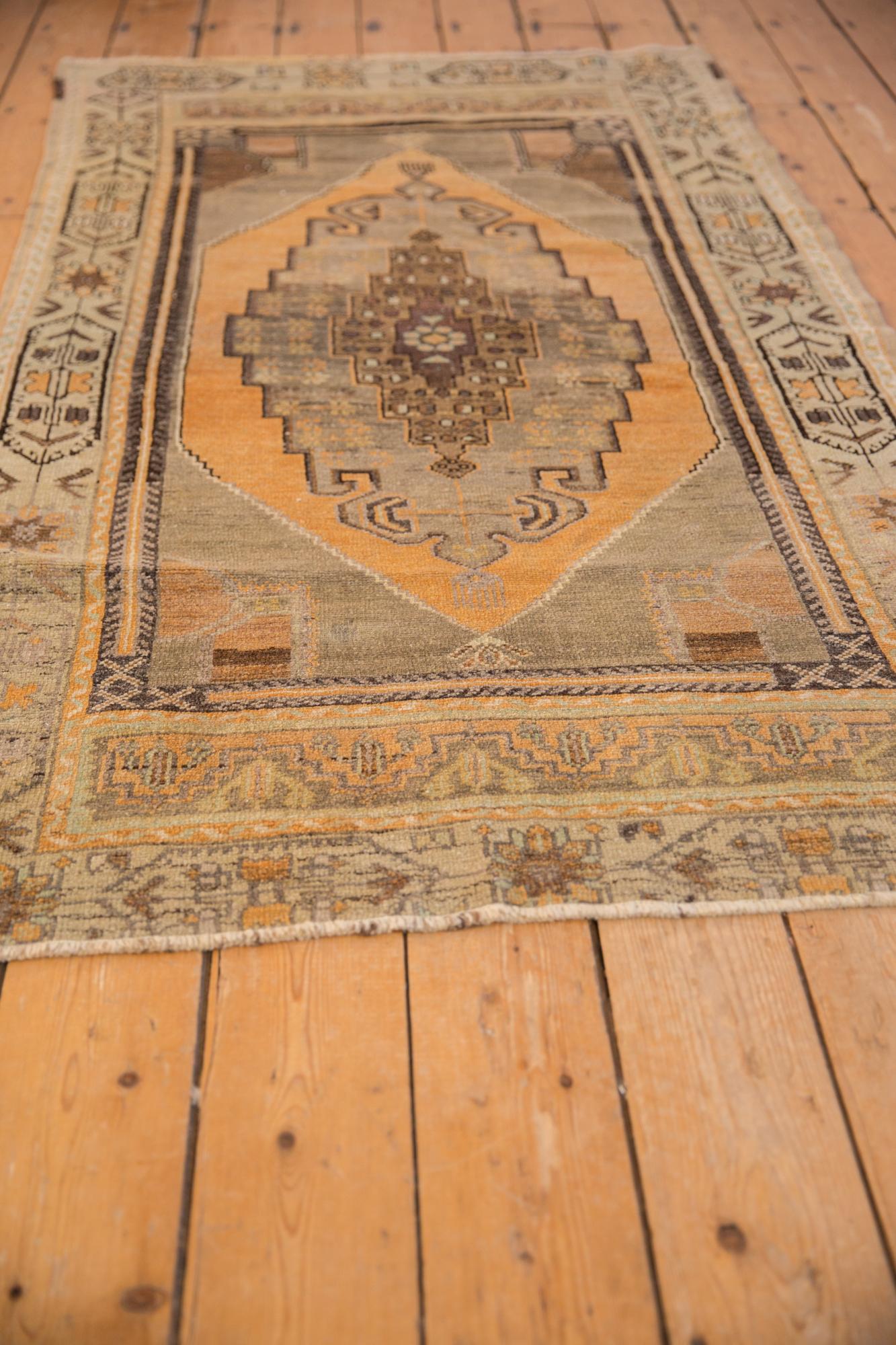 Late 20th Century Vintage Distressed Oushak Rug For Sale
