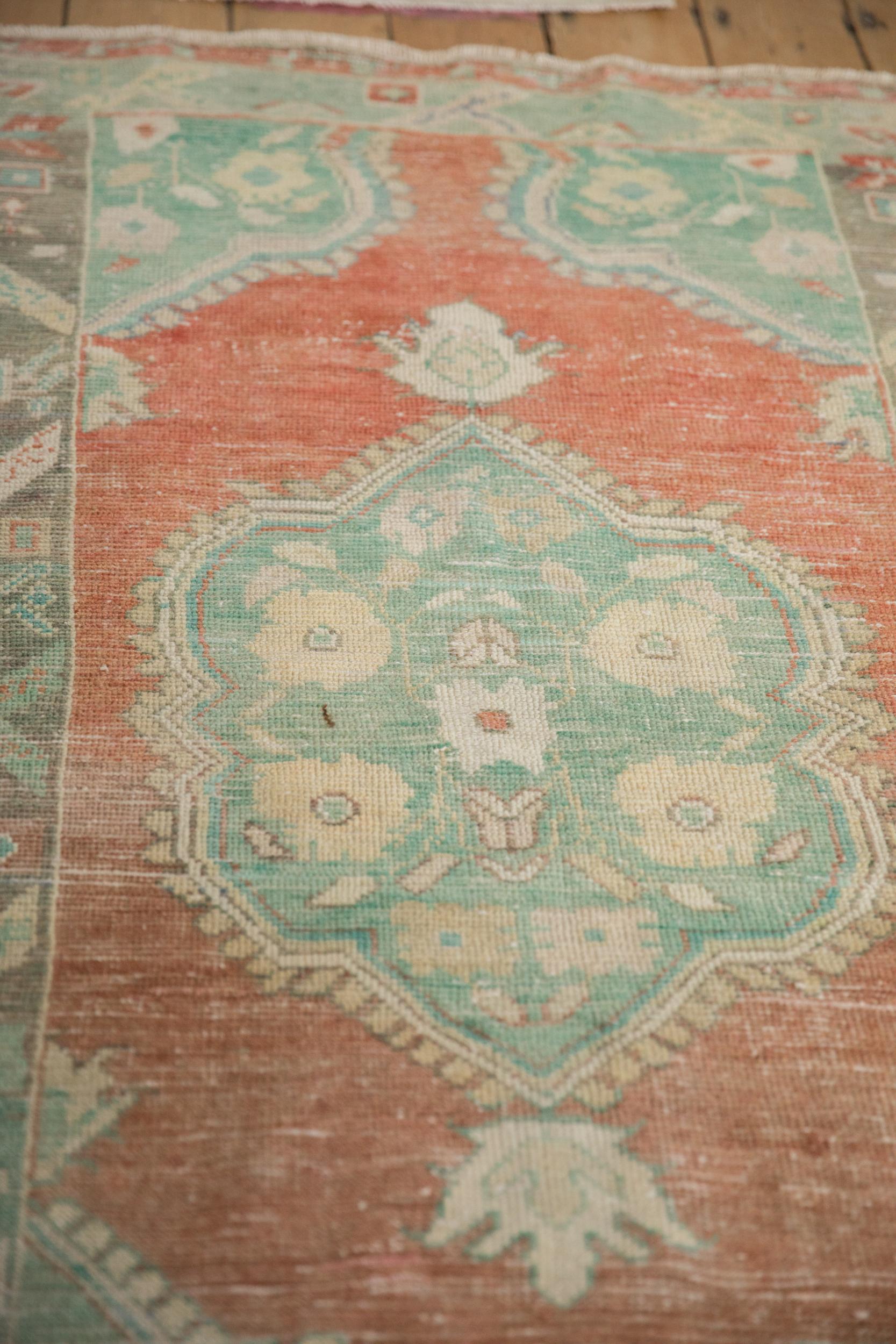 Mid-20th Century Vintage Distressed Oushak Rug For Sale