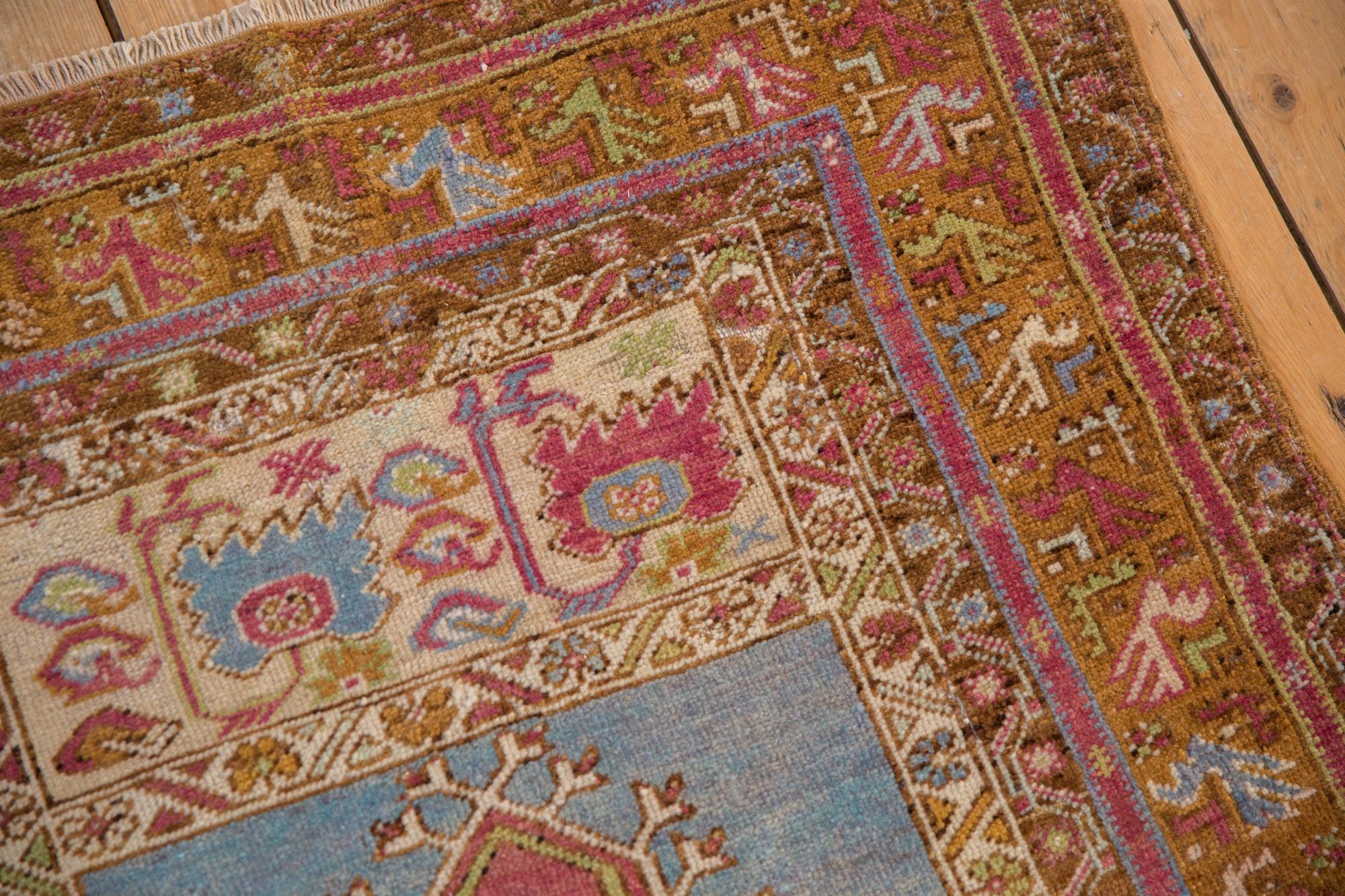 Lana Tappeto Oushak vintage con segni di invecchiamento in vendita