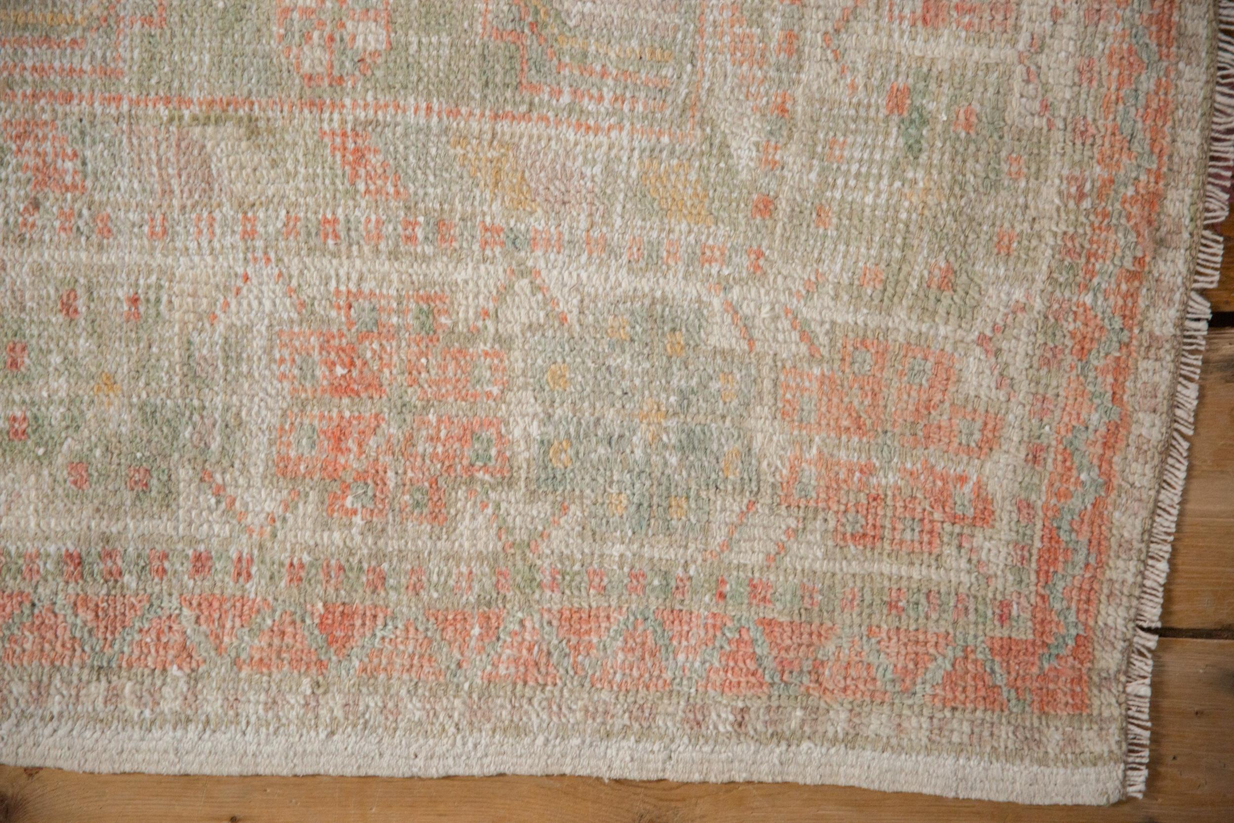 Wool Vintage Distressed Oushak Rug For Sale