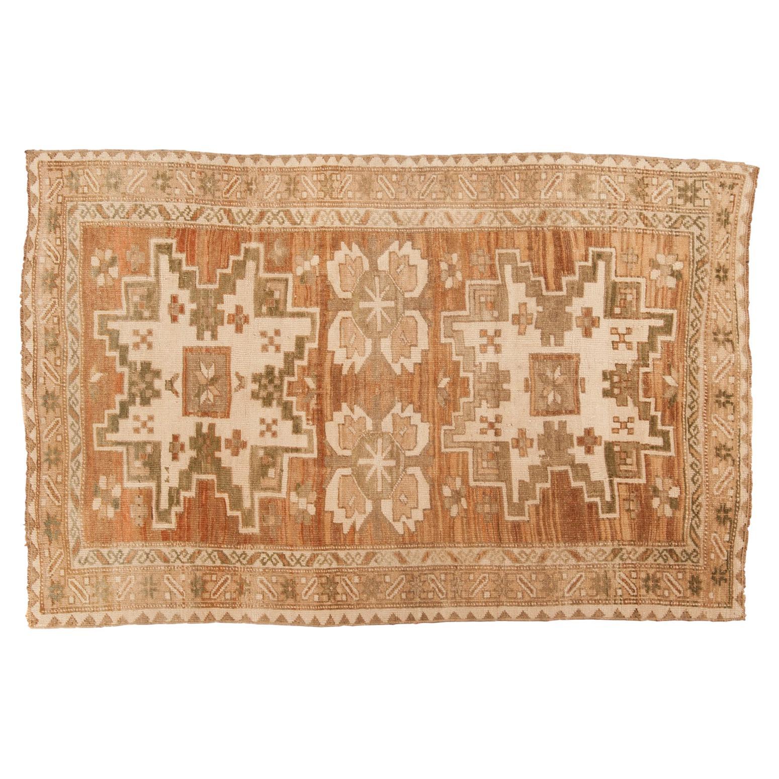 Vintage Distressed Oushak Rug