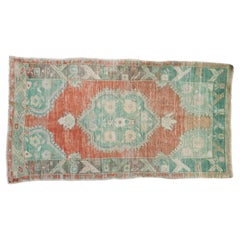 Vintage Distressed Oushak Rug