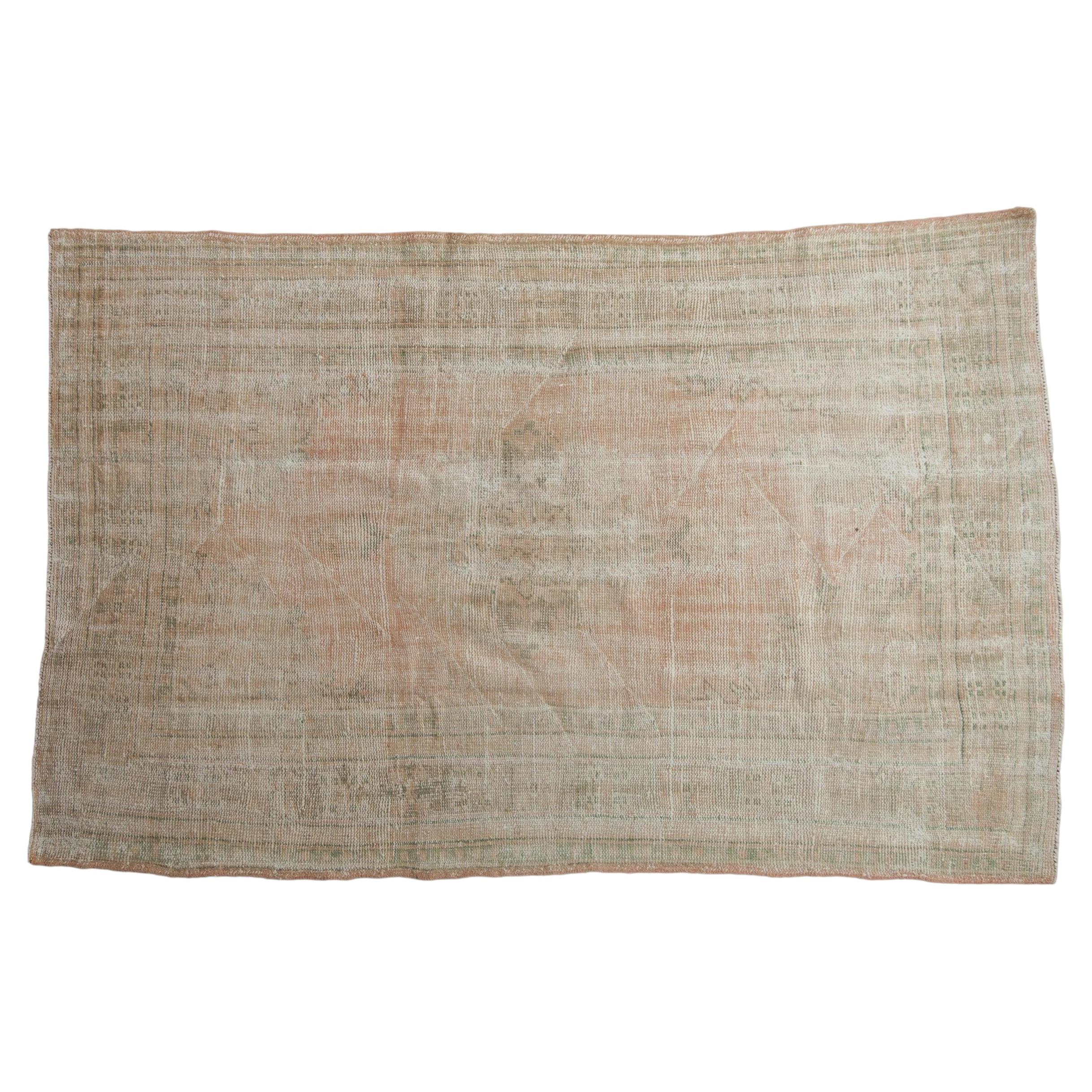Vintage Distressed Oushak Rug