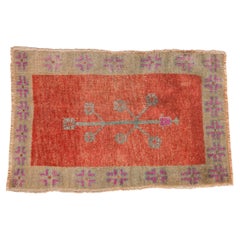 Vintage Distressed Oushak Rug