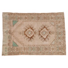 Vintage Distressed Oushak Rug