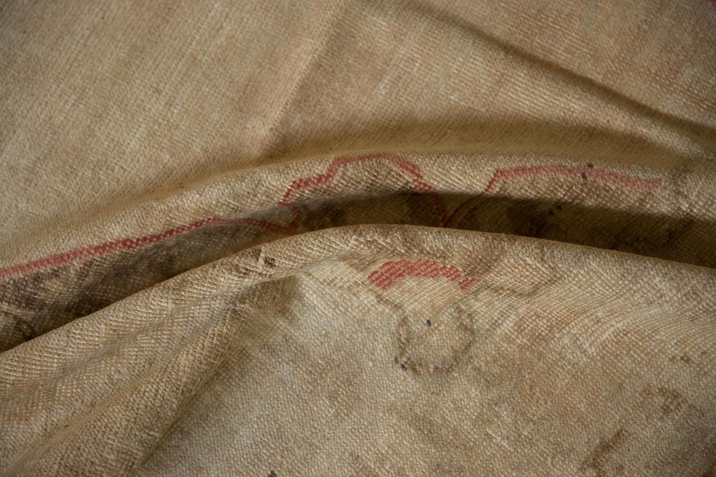 Vintage Distressed Oushak Rug Runner - 4'10
