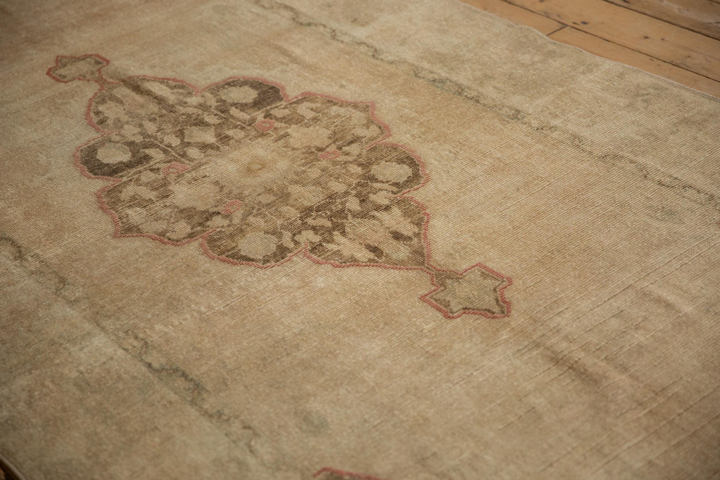 Vintage Distressed Oushak Rug Runner - 4'10